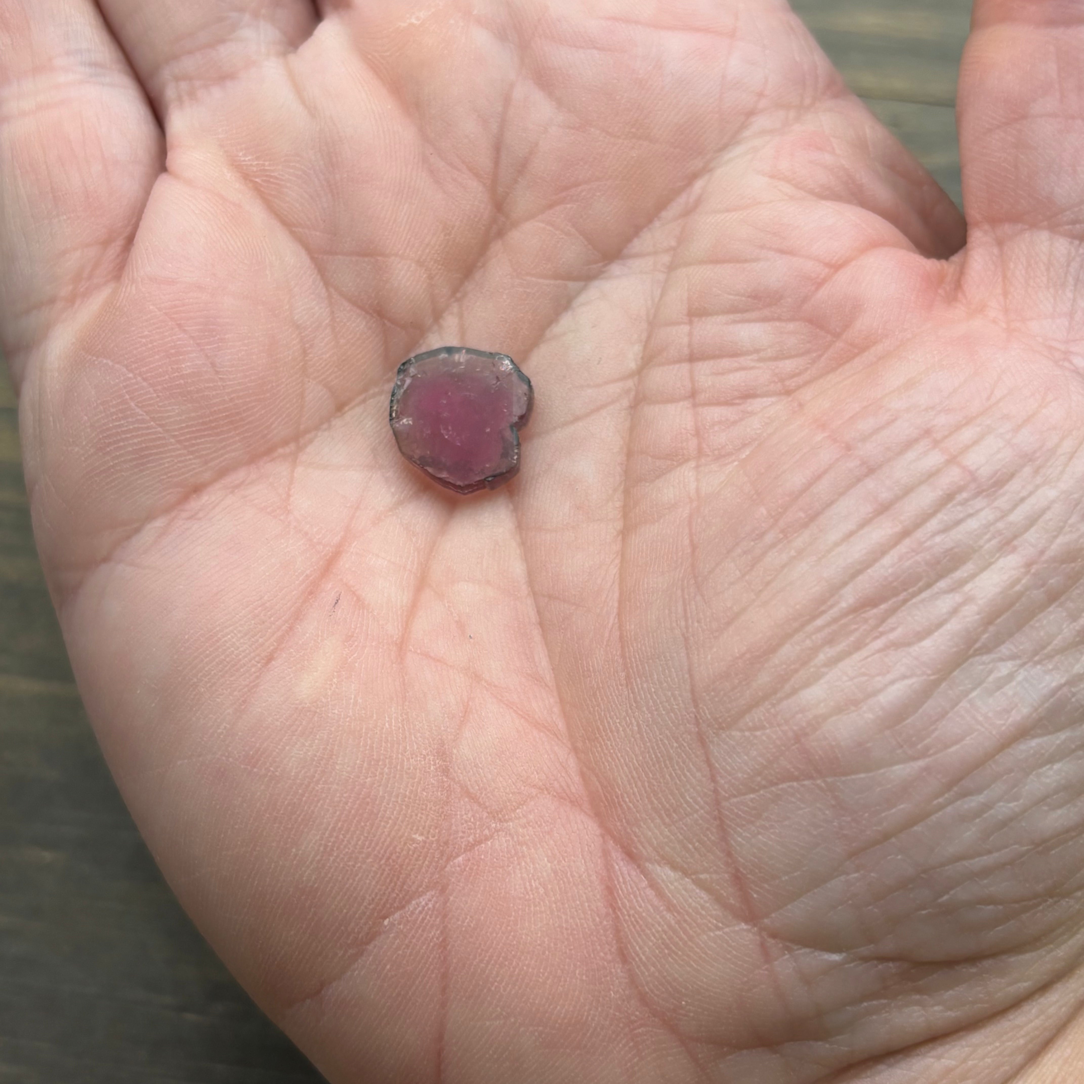 Watermelon Tourmaline Crystal Slice - 136