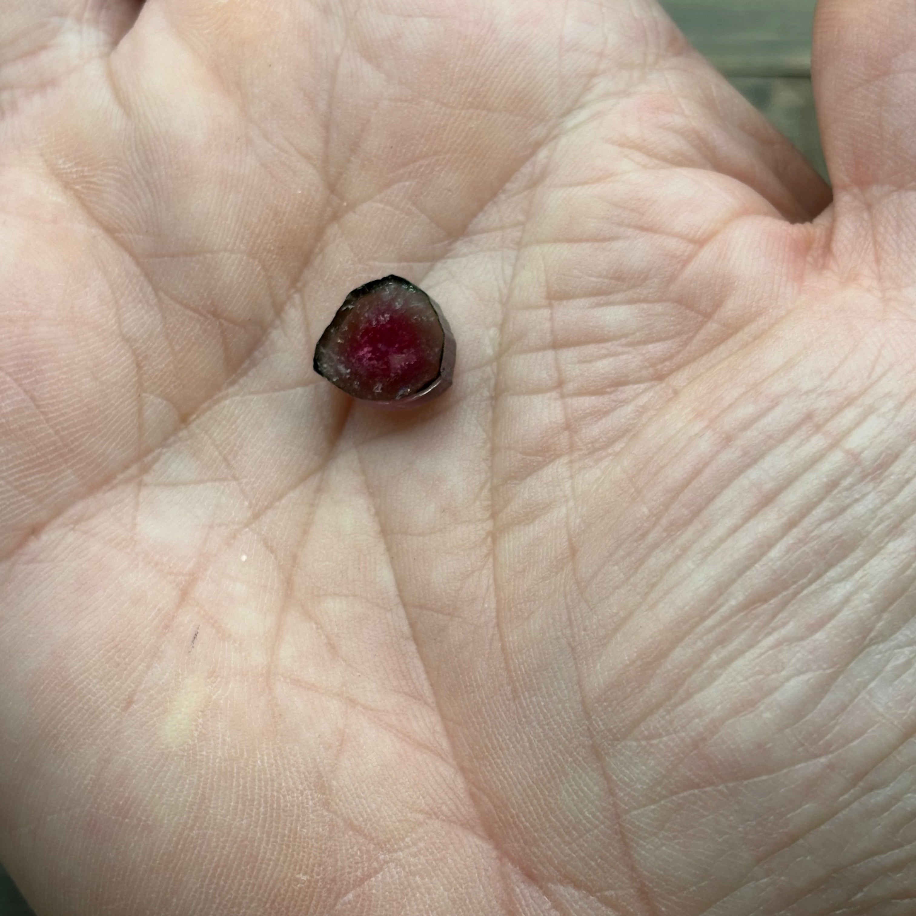 Watermelon Tourmaline Crystal Slice - 143