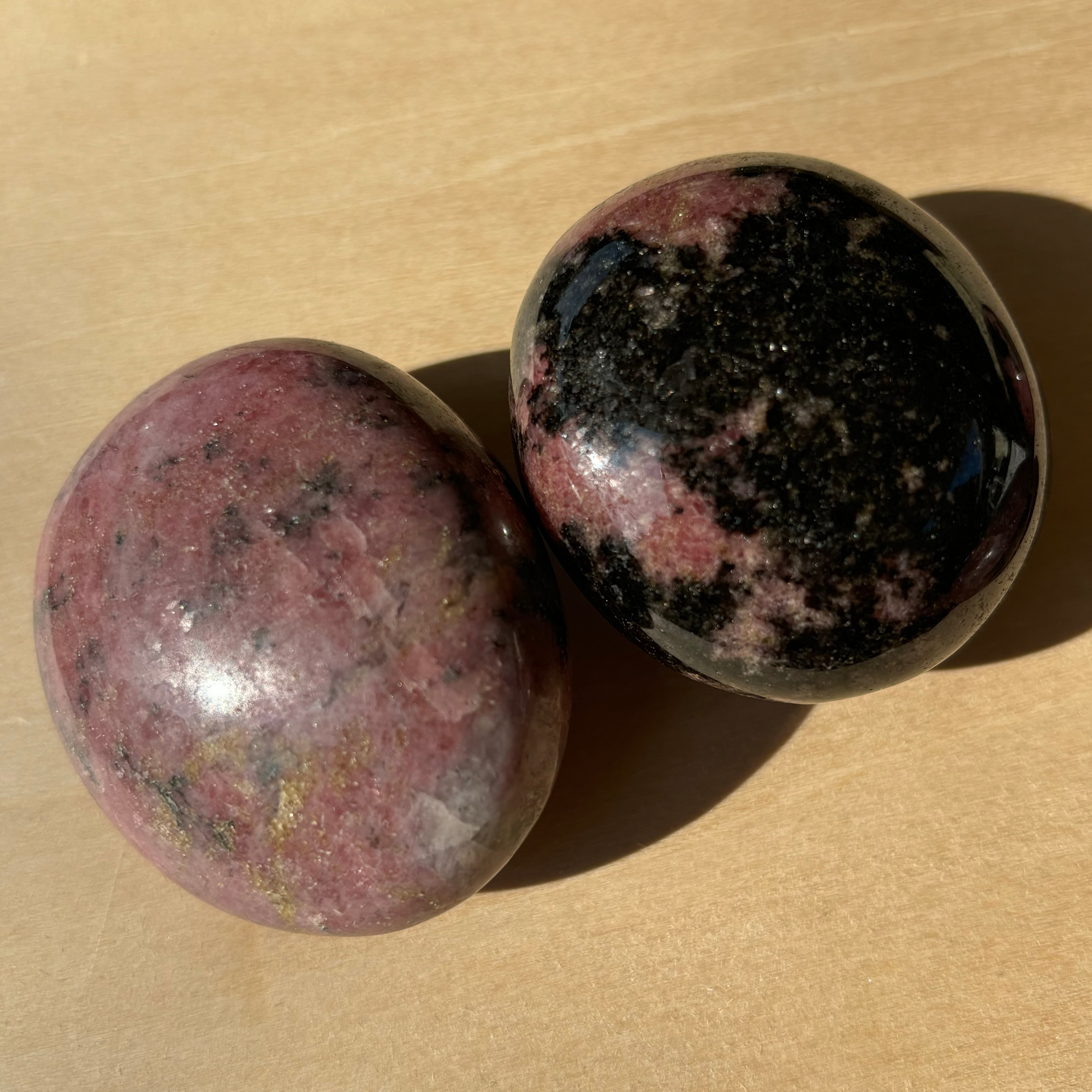 Rhodonite Palm Pair