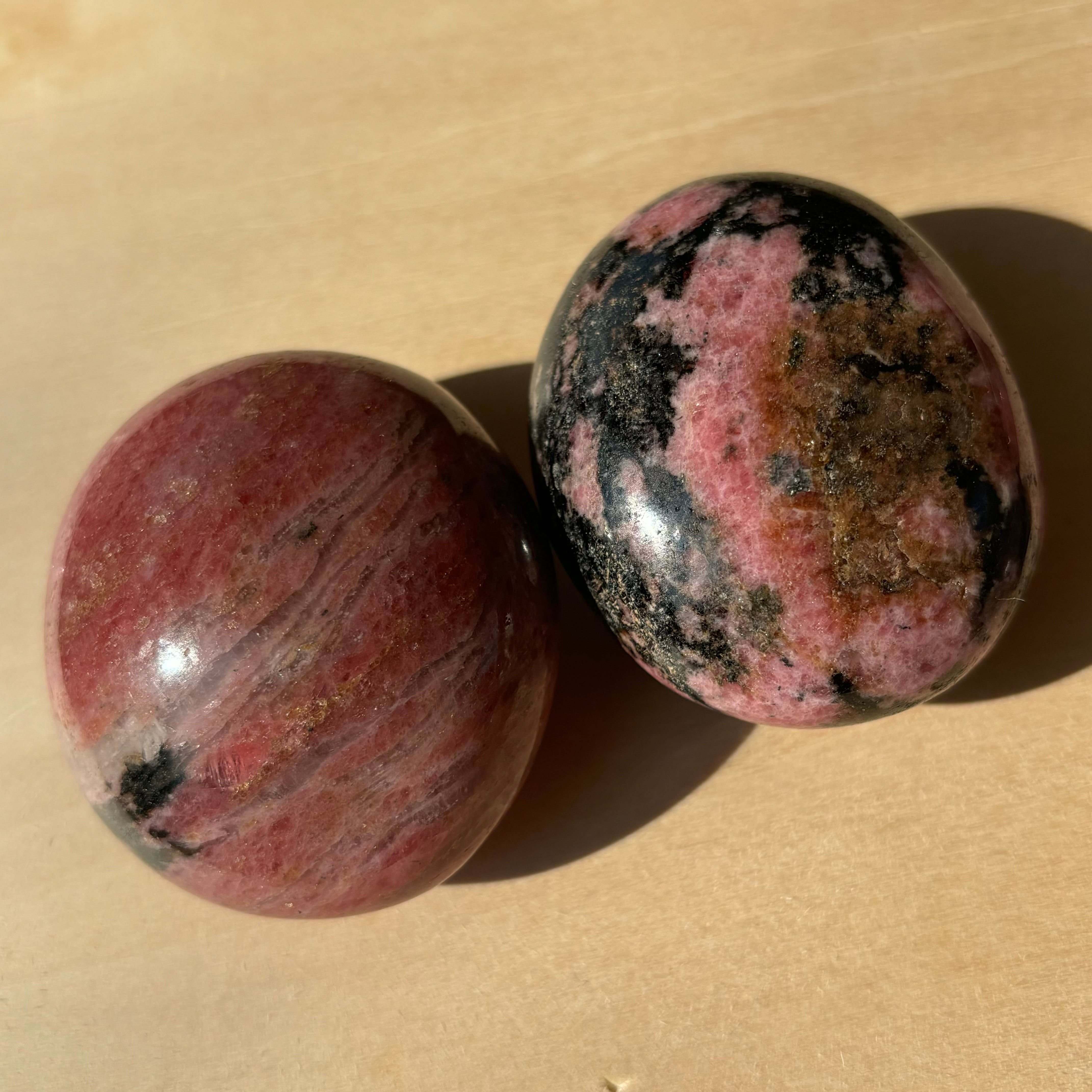 Rhodonite Palm Pair