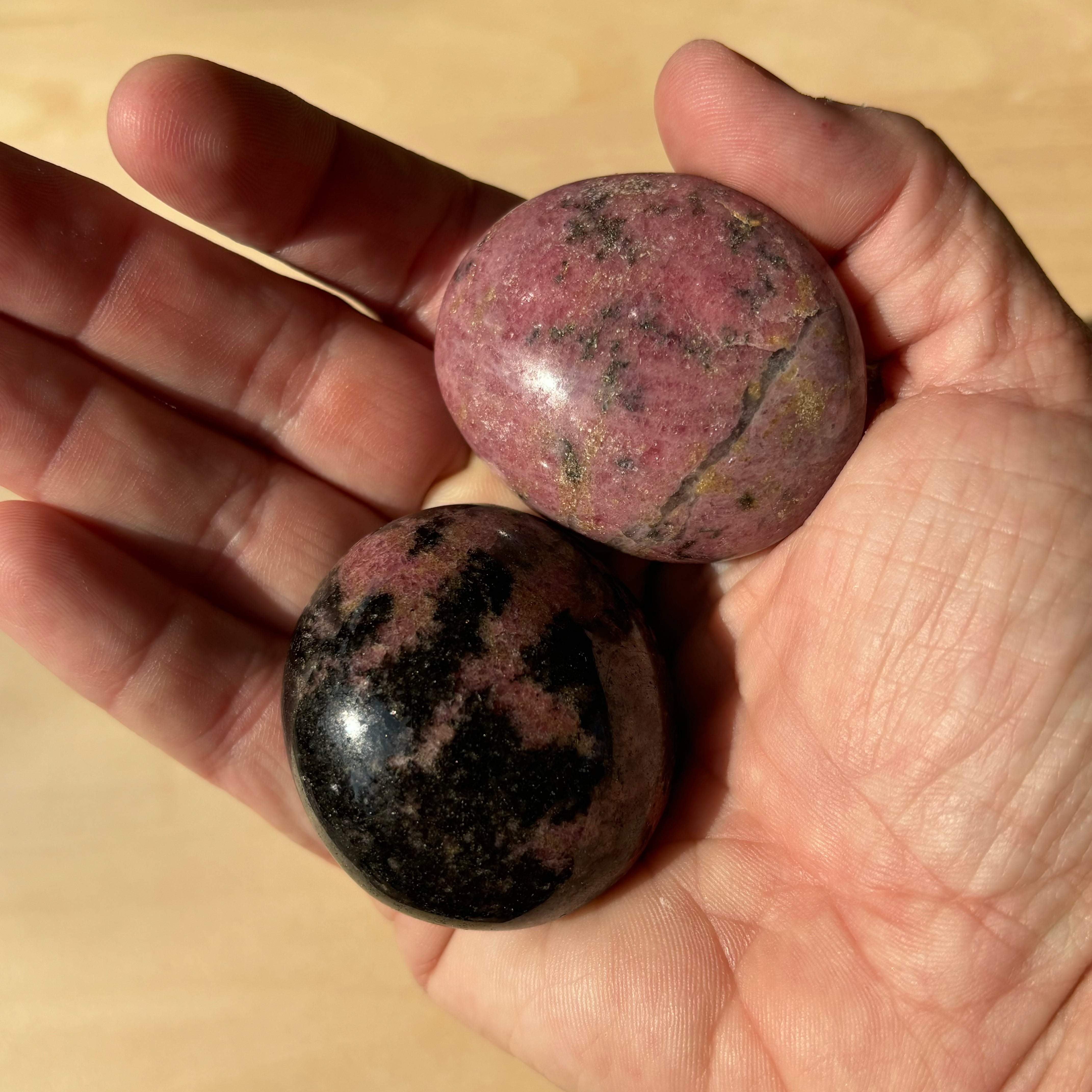 Rhodonite Palm Pair