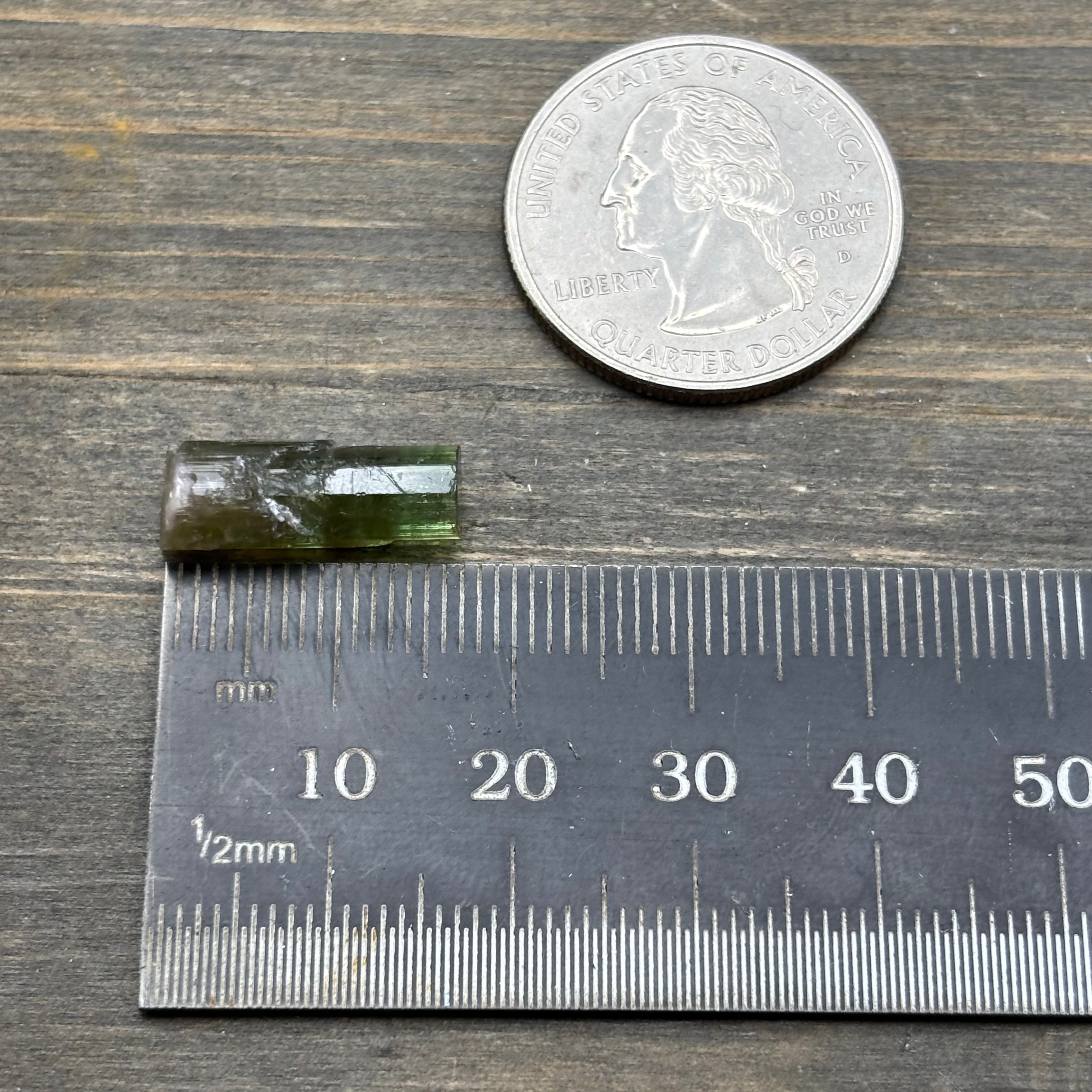 Green Tourmaline Crystal - 113