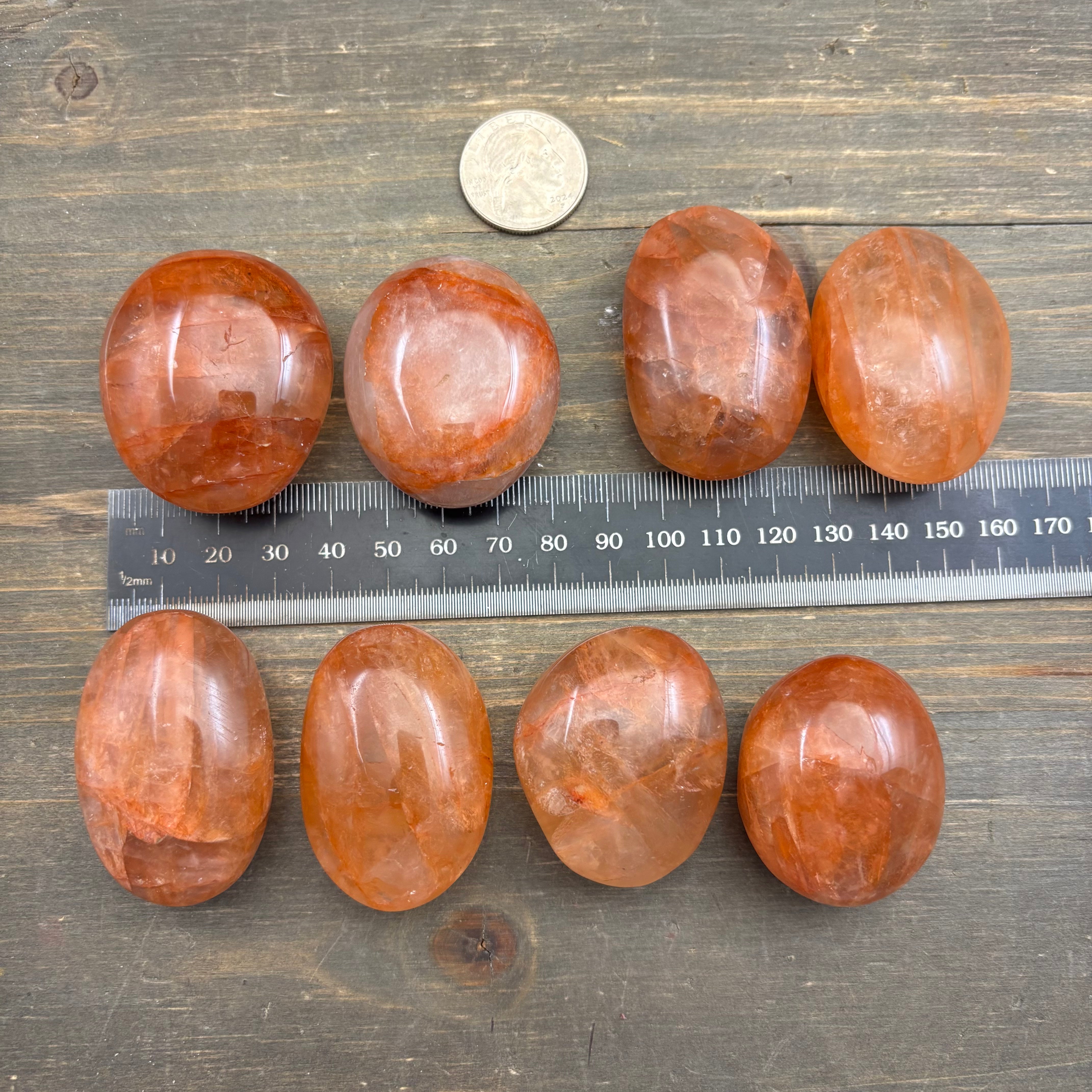 Hematoid Quartz Palm Pair