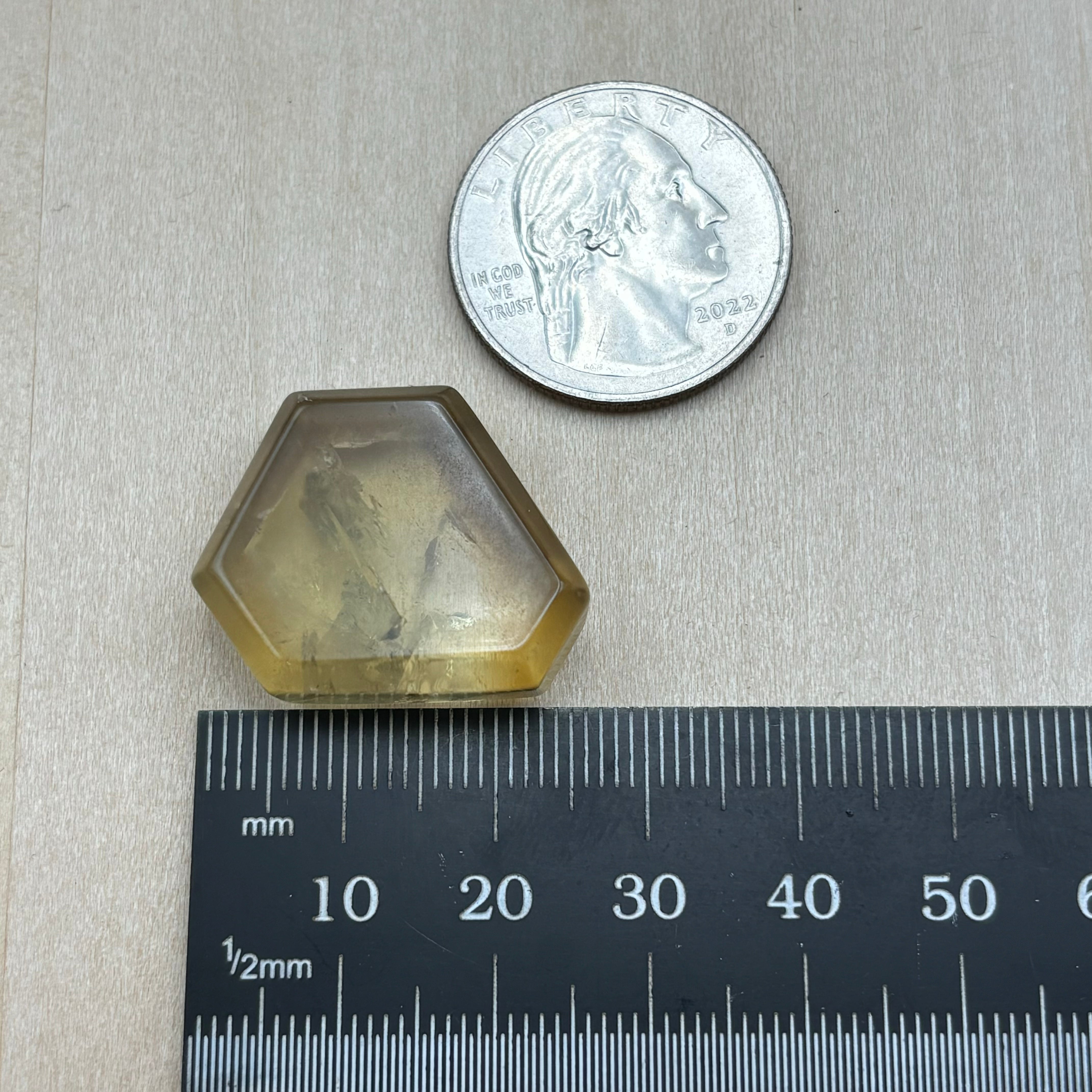 Citrine Crystal Cross-Section - 091