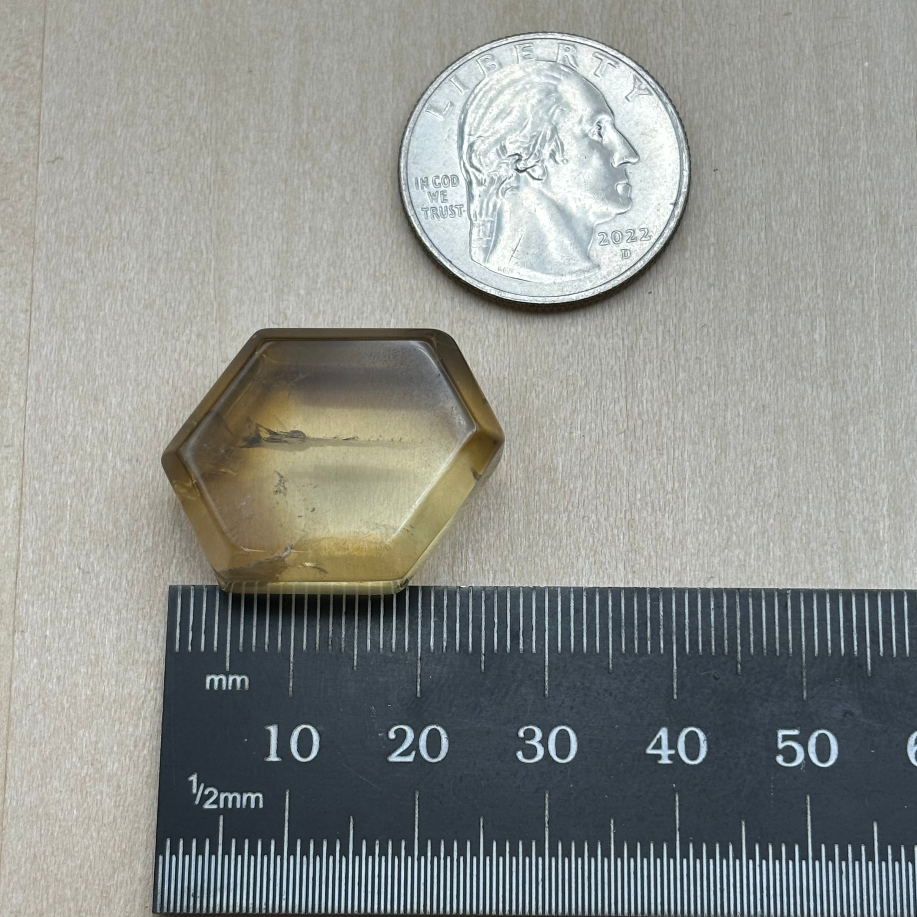 Citrine Crystal Cross-Section - 097