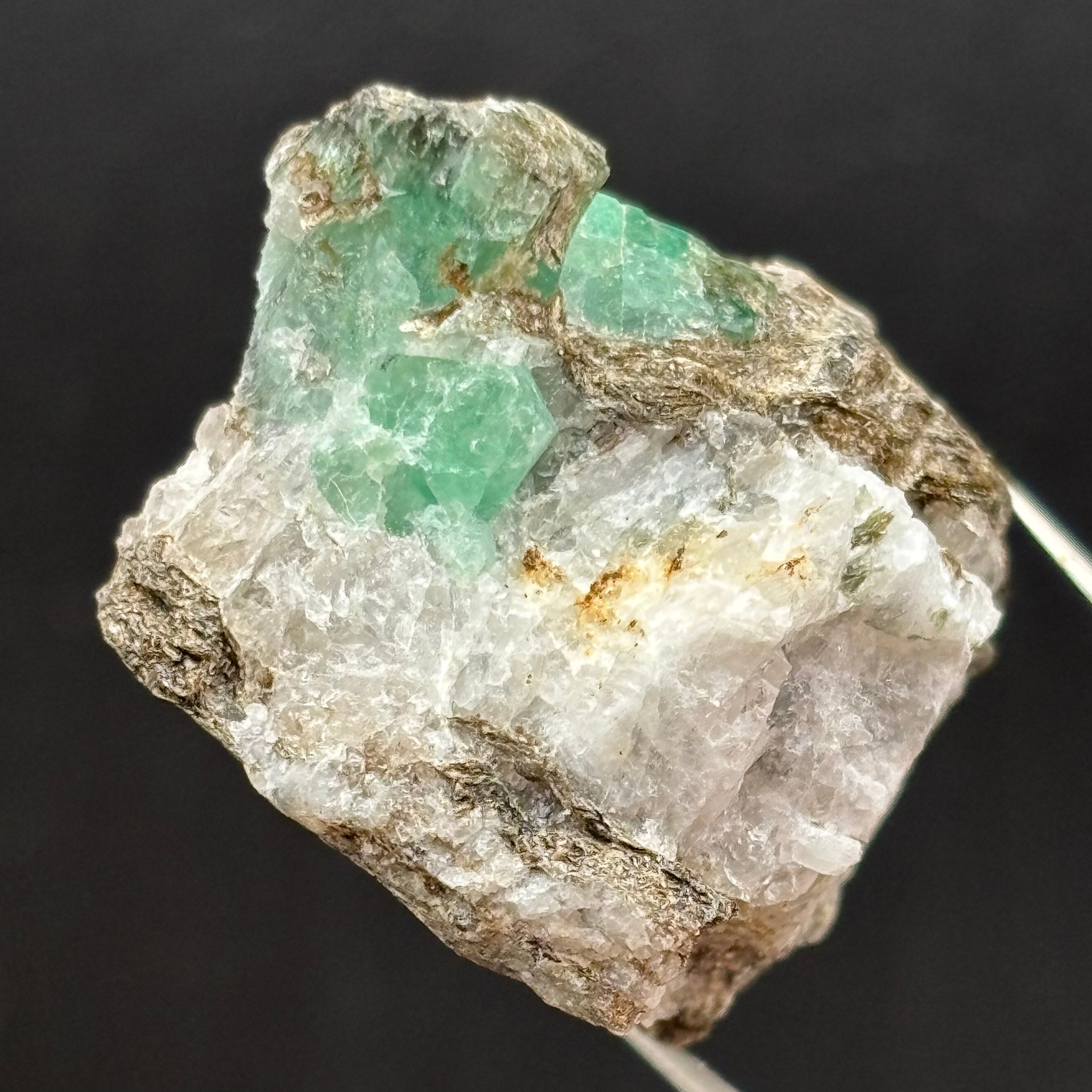 Emerald with Biotite and Quartz - 059