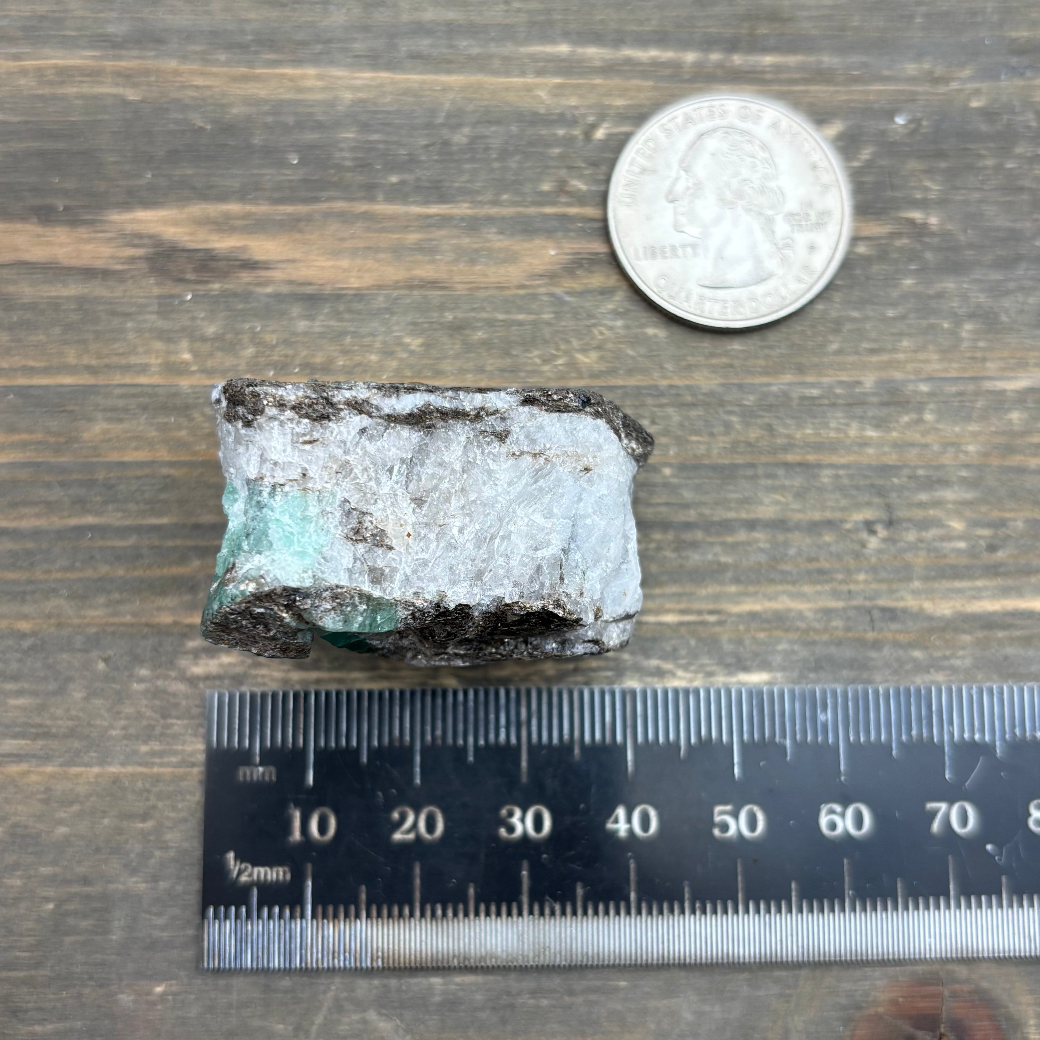 Emerald with Biotite and Quartz - 059