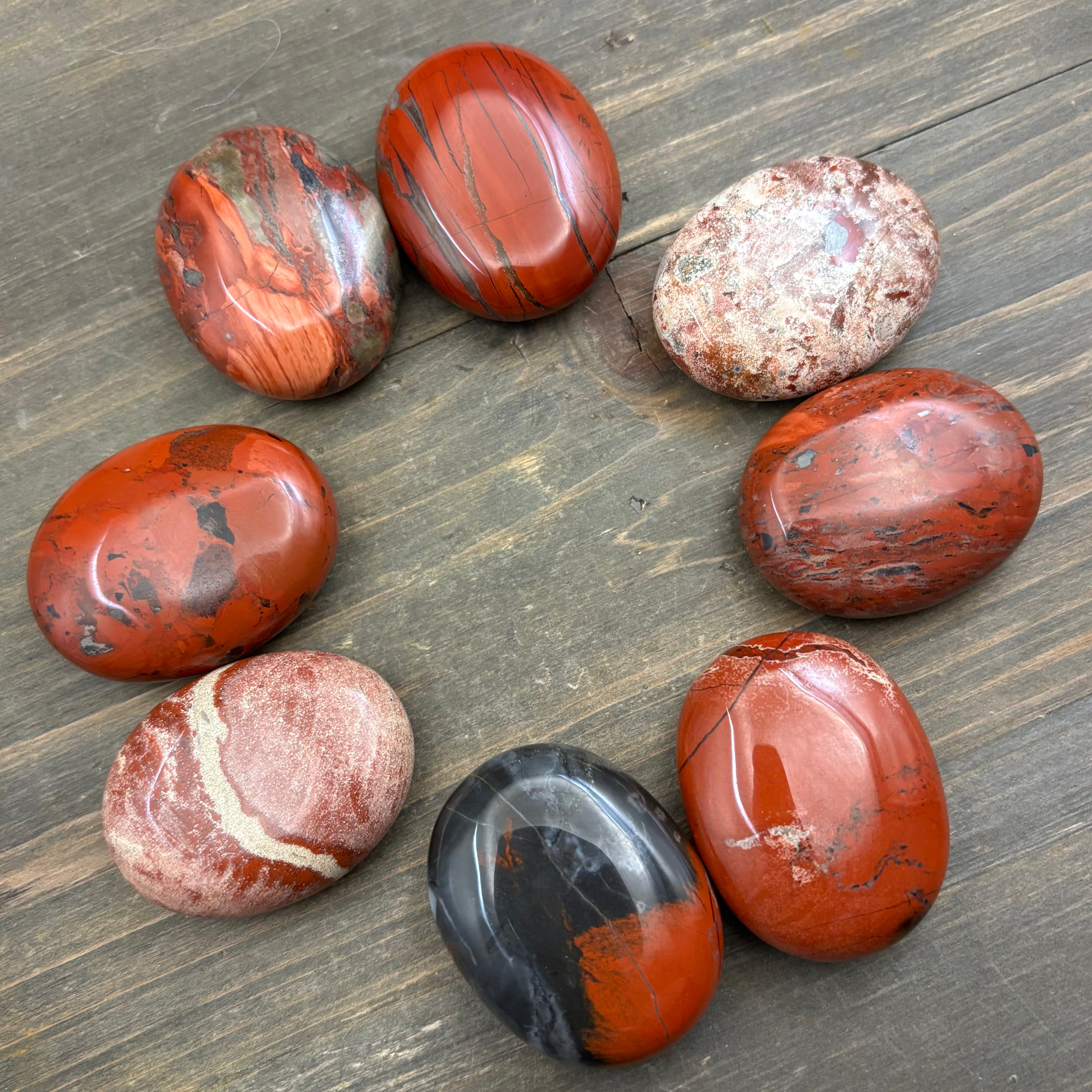 Red Jasper Palm Pair