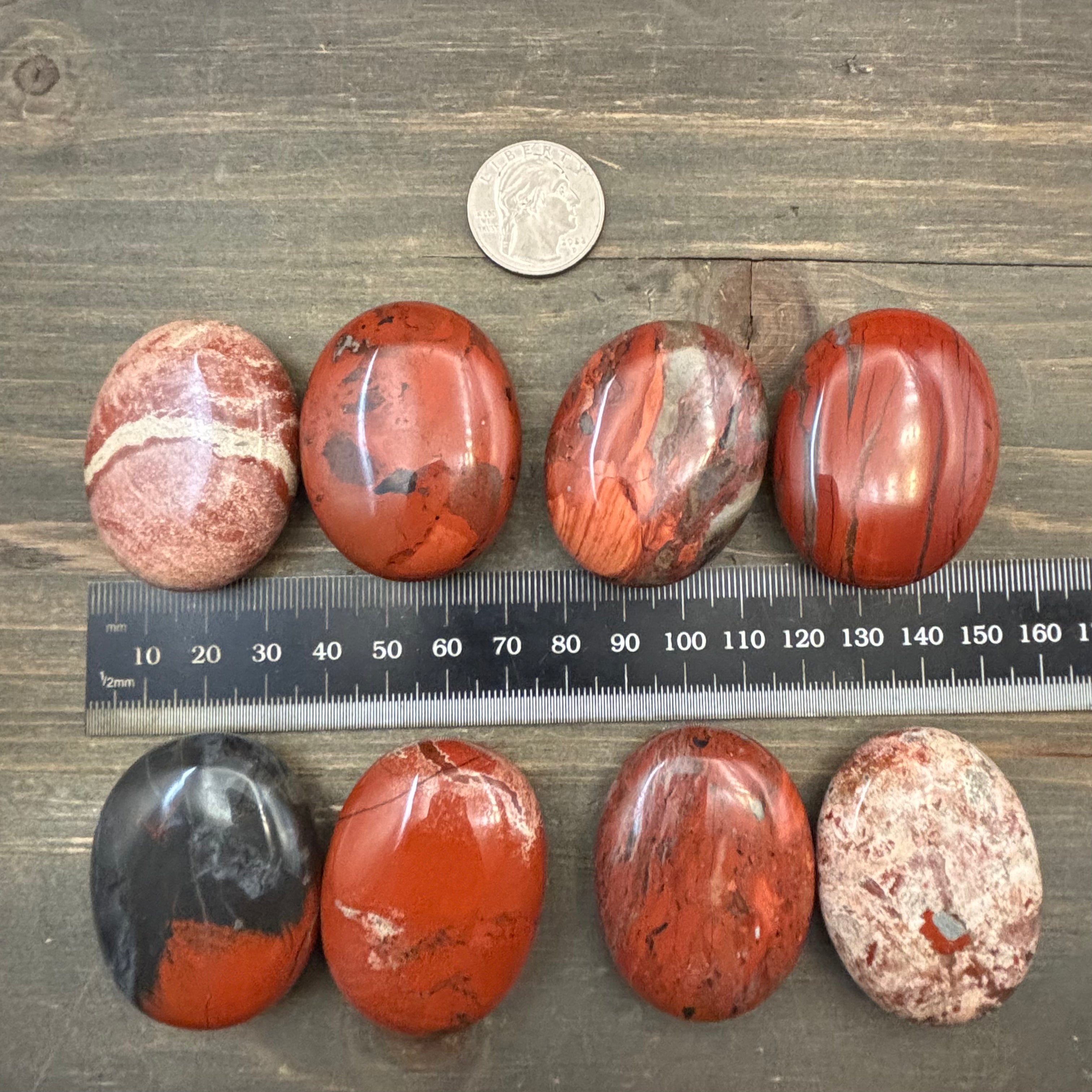 Red Jasper Palm Pair