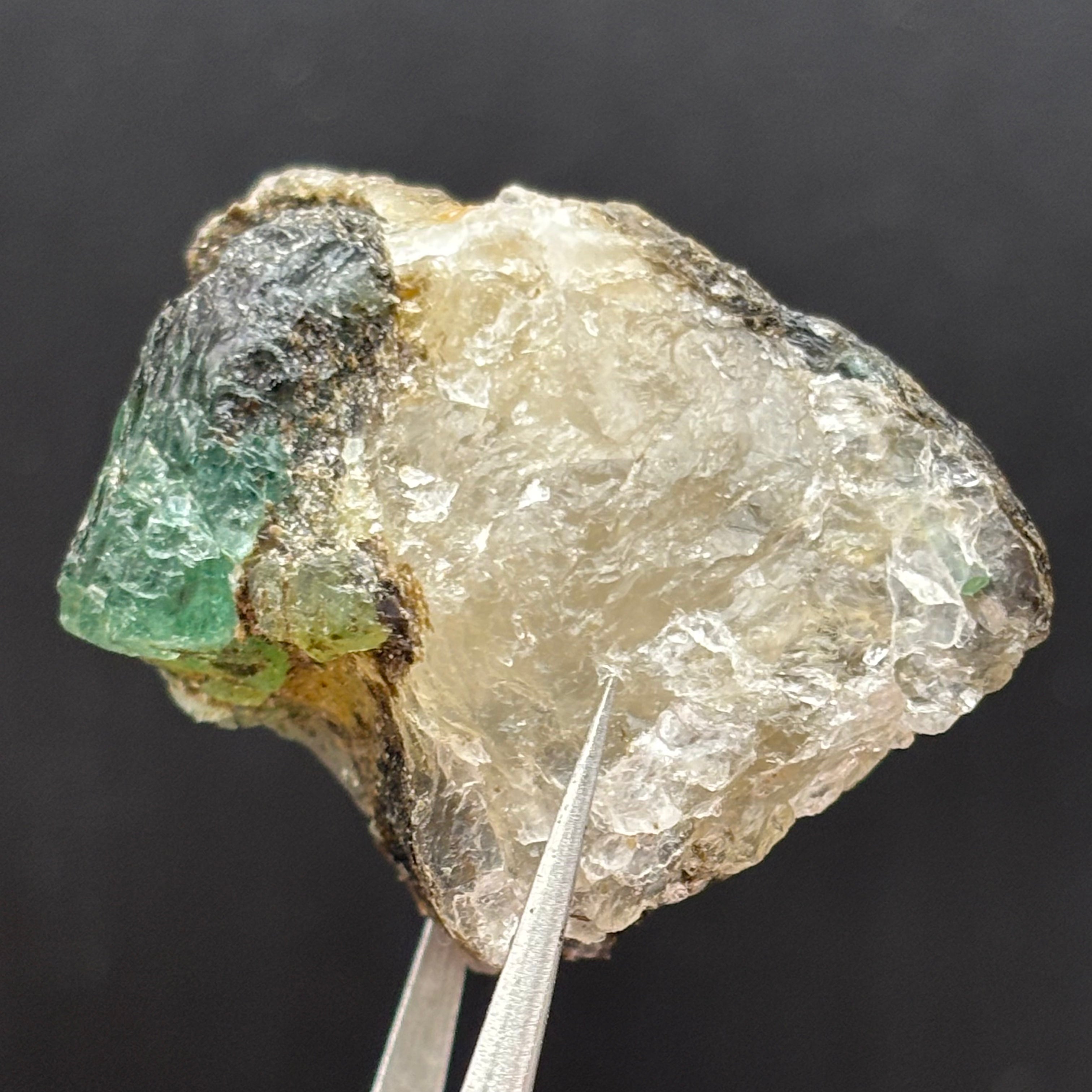Emerald with Biotite and Quartz - 084