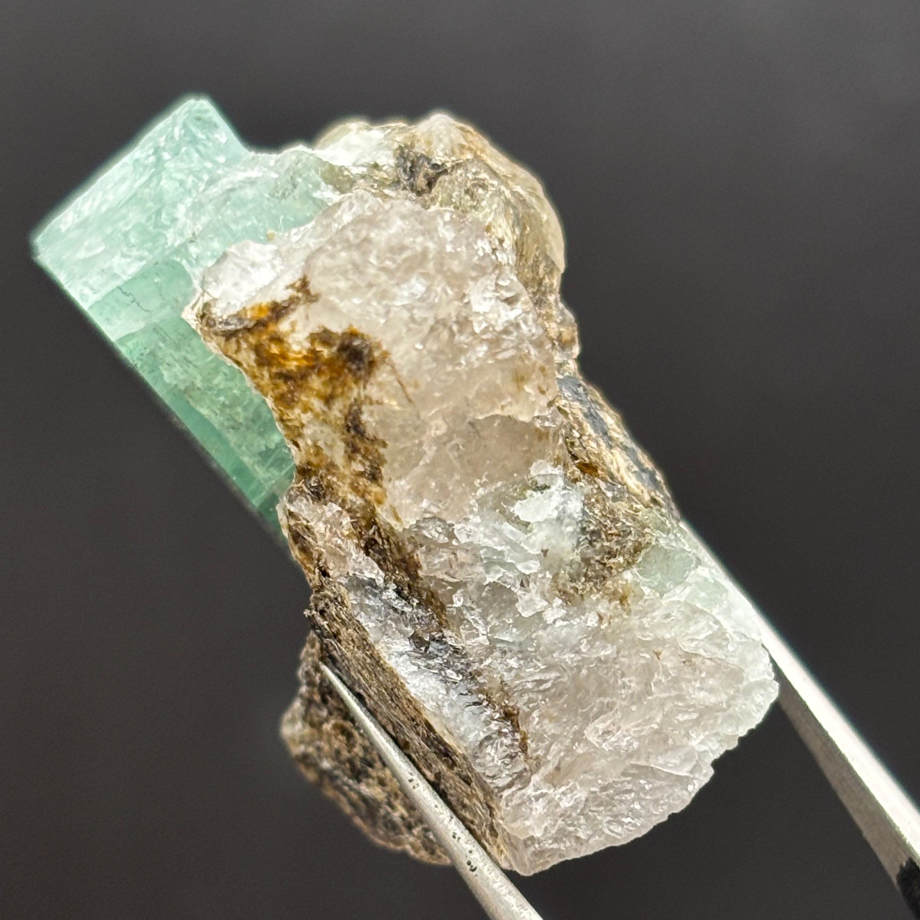 Emerald with Biotite and Quartz - 096