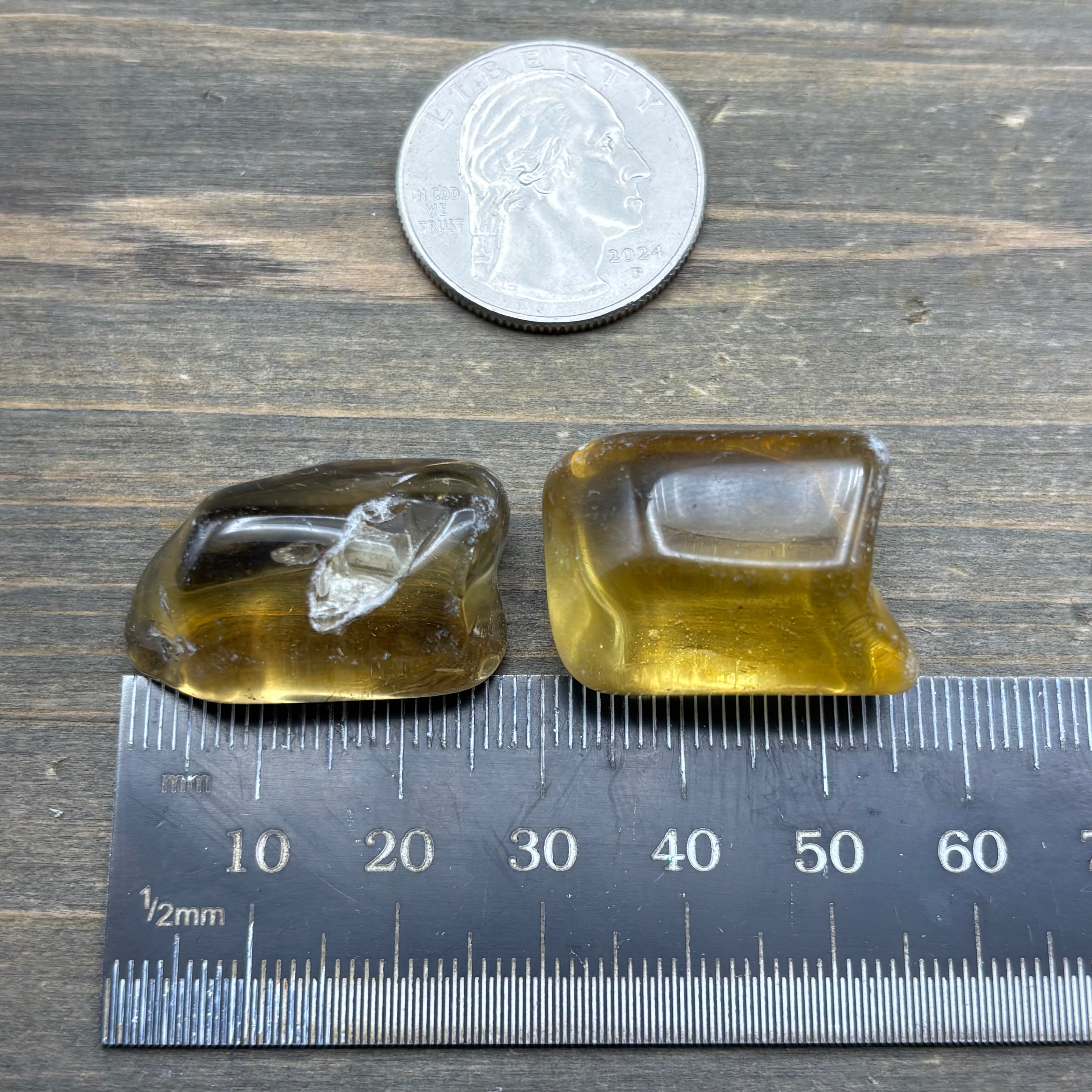 Natural Citrine Pair - 027