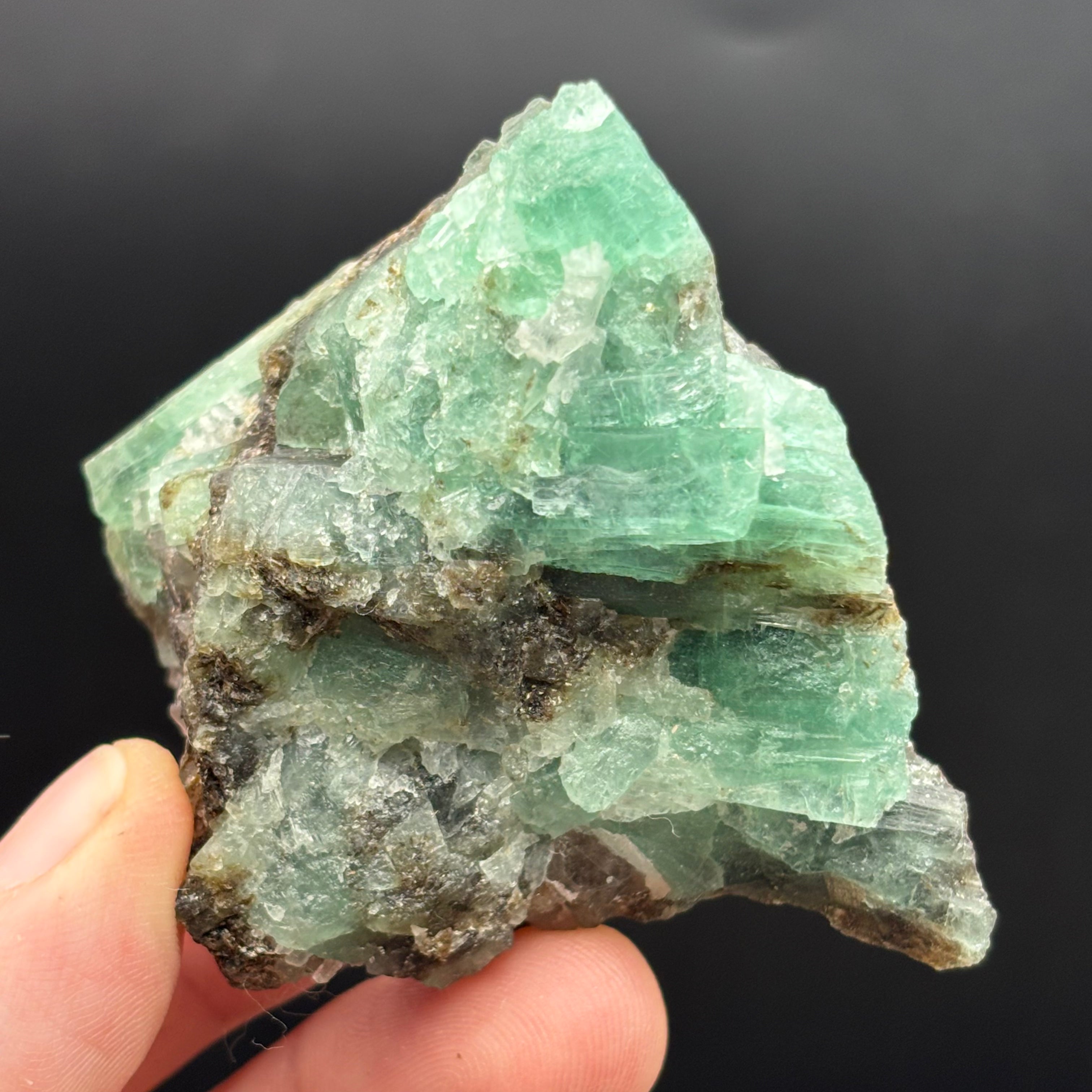 Emerald with Biotite and Quartz - 111