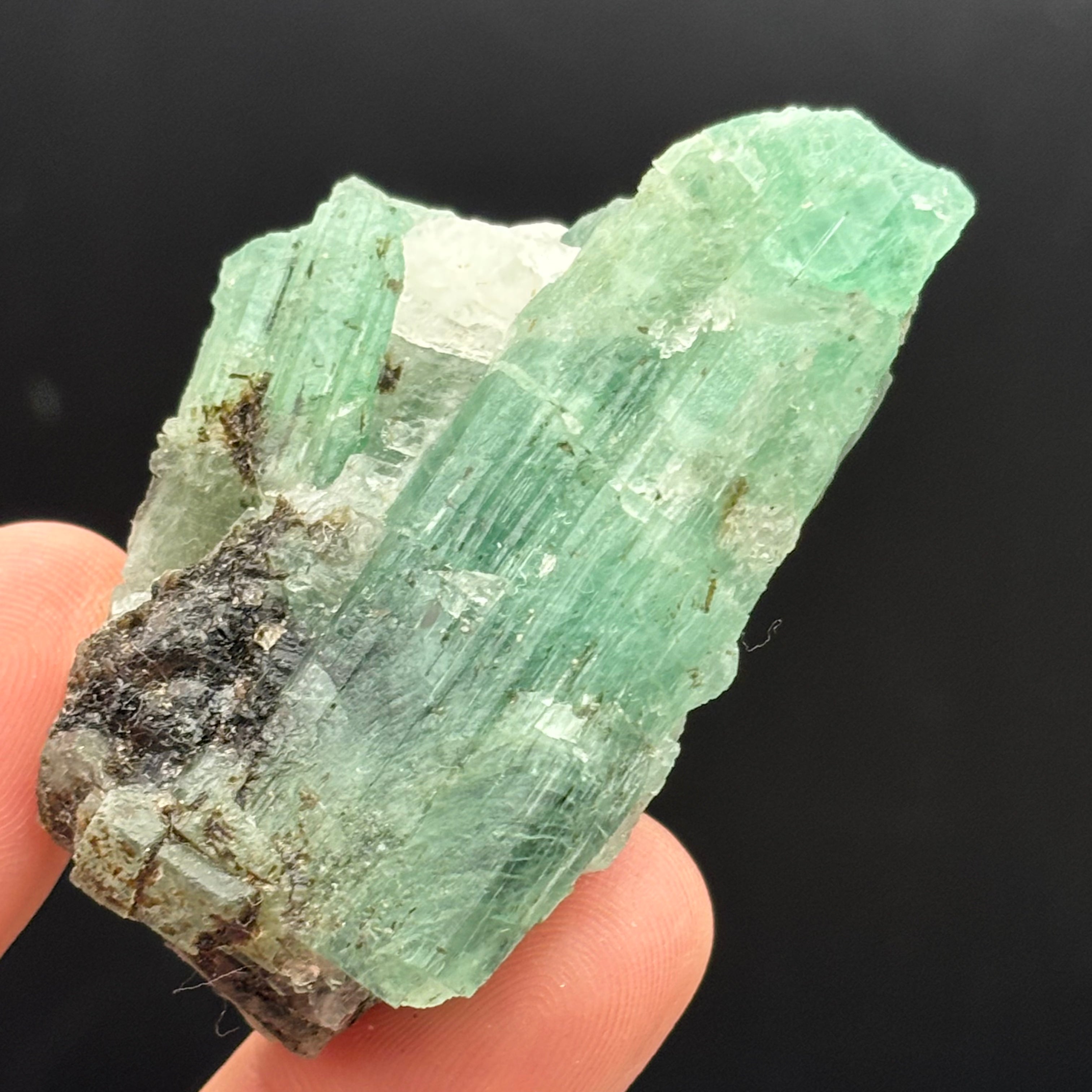 Emerald with Biotite and Quartz - 114