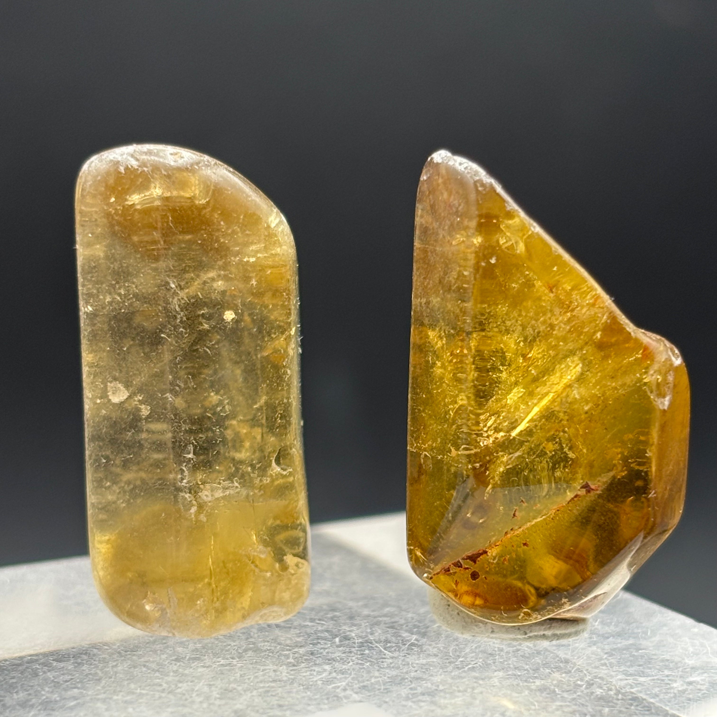 Natural Citrine Pair - 040