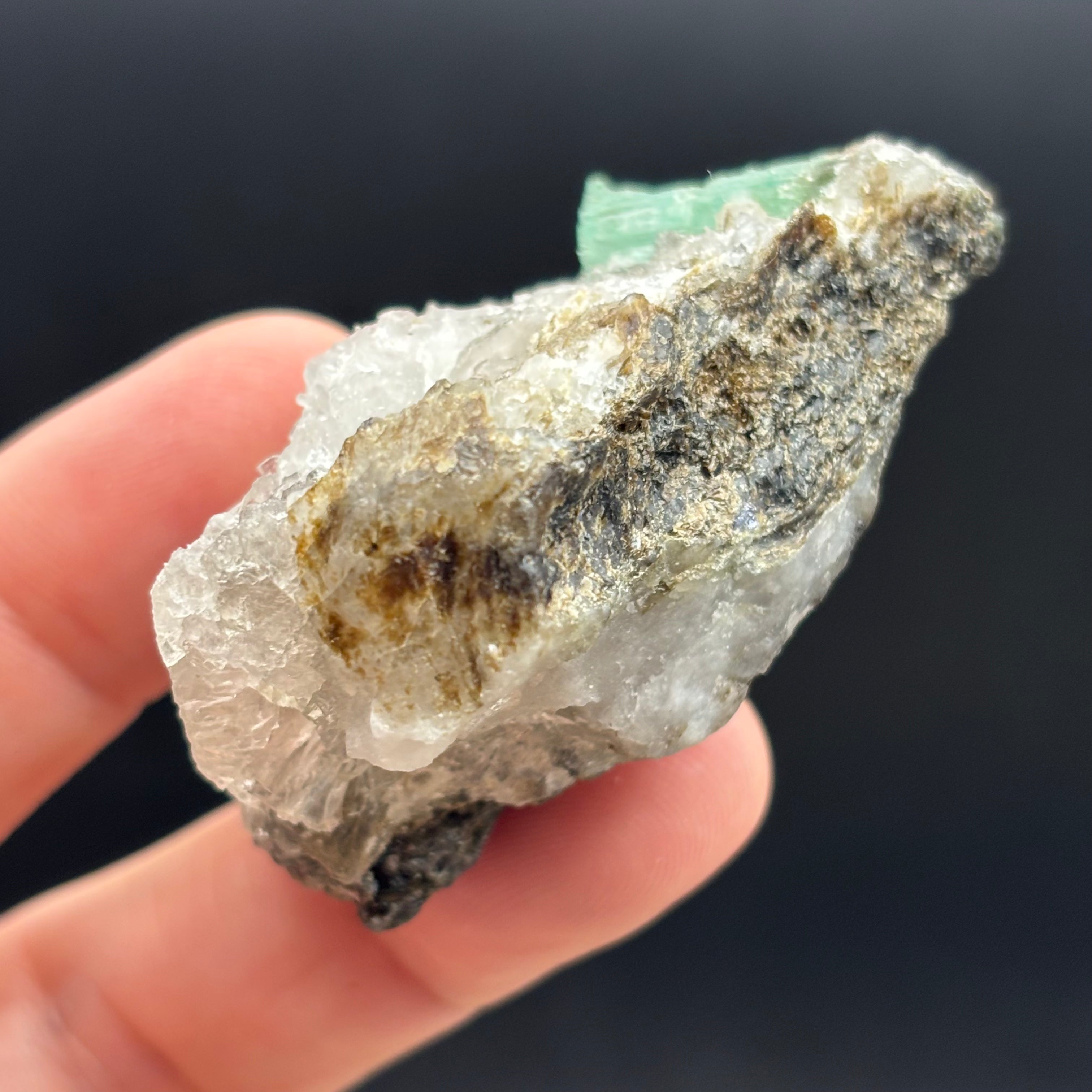 Emerald with Biotite and Quartz - 128