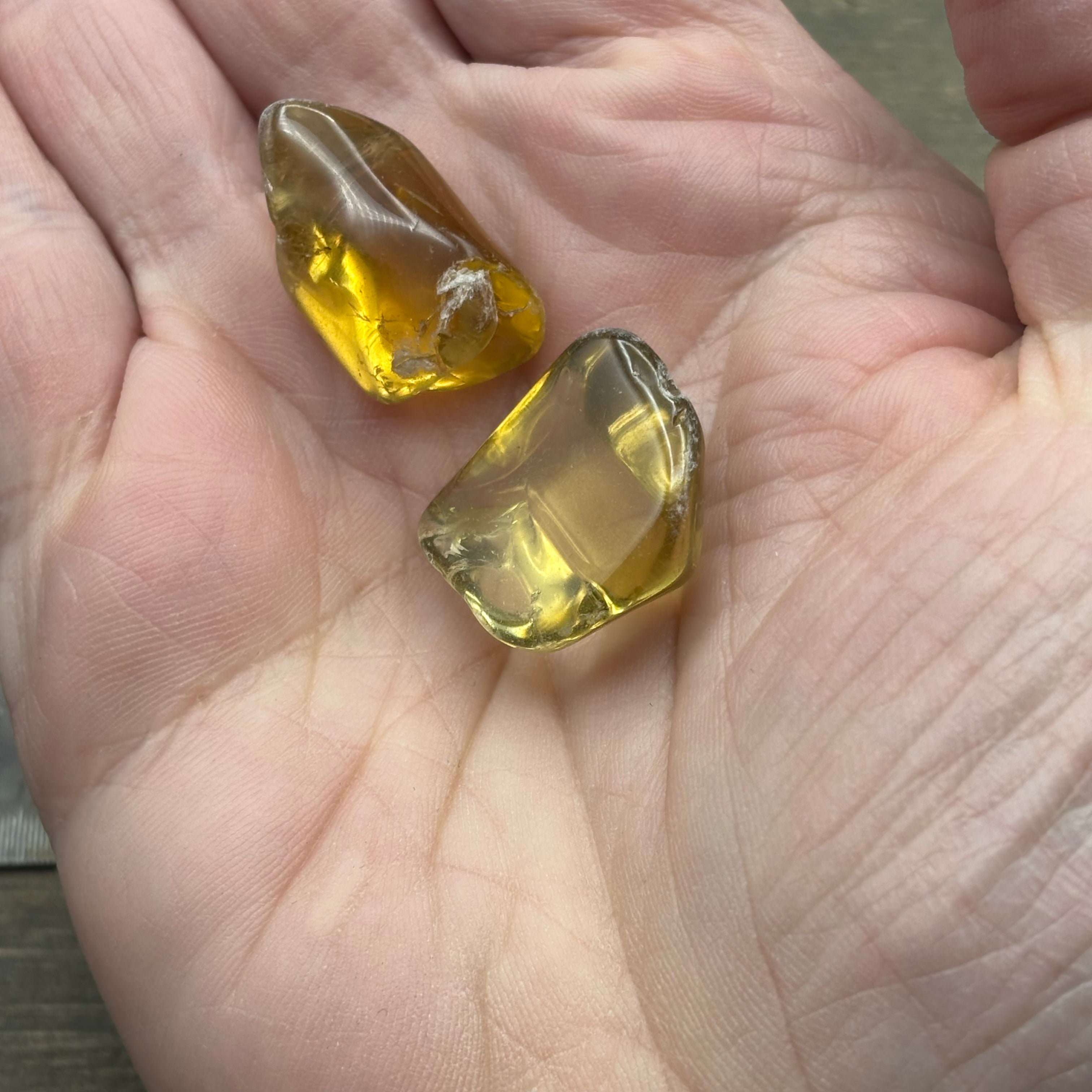 Natural Citrine Pair - 055