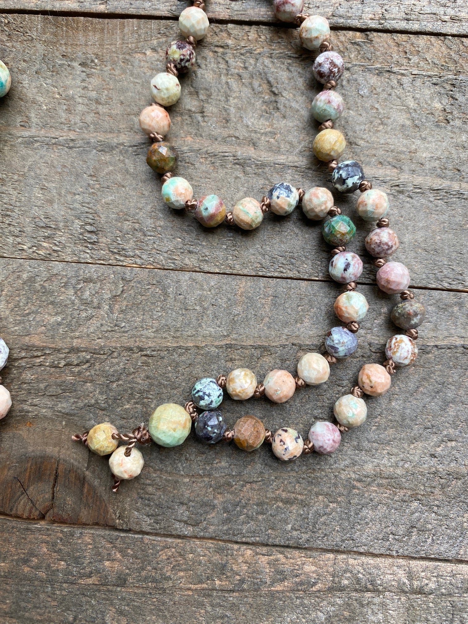 Peruvian Turquoise Hand Knotted Necklace by Moontree Adornment