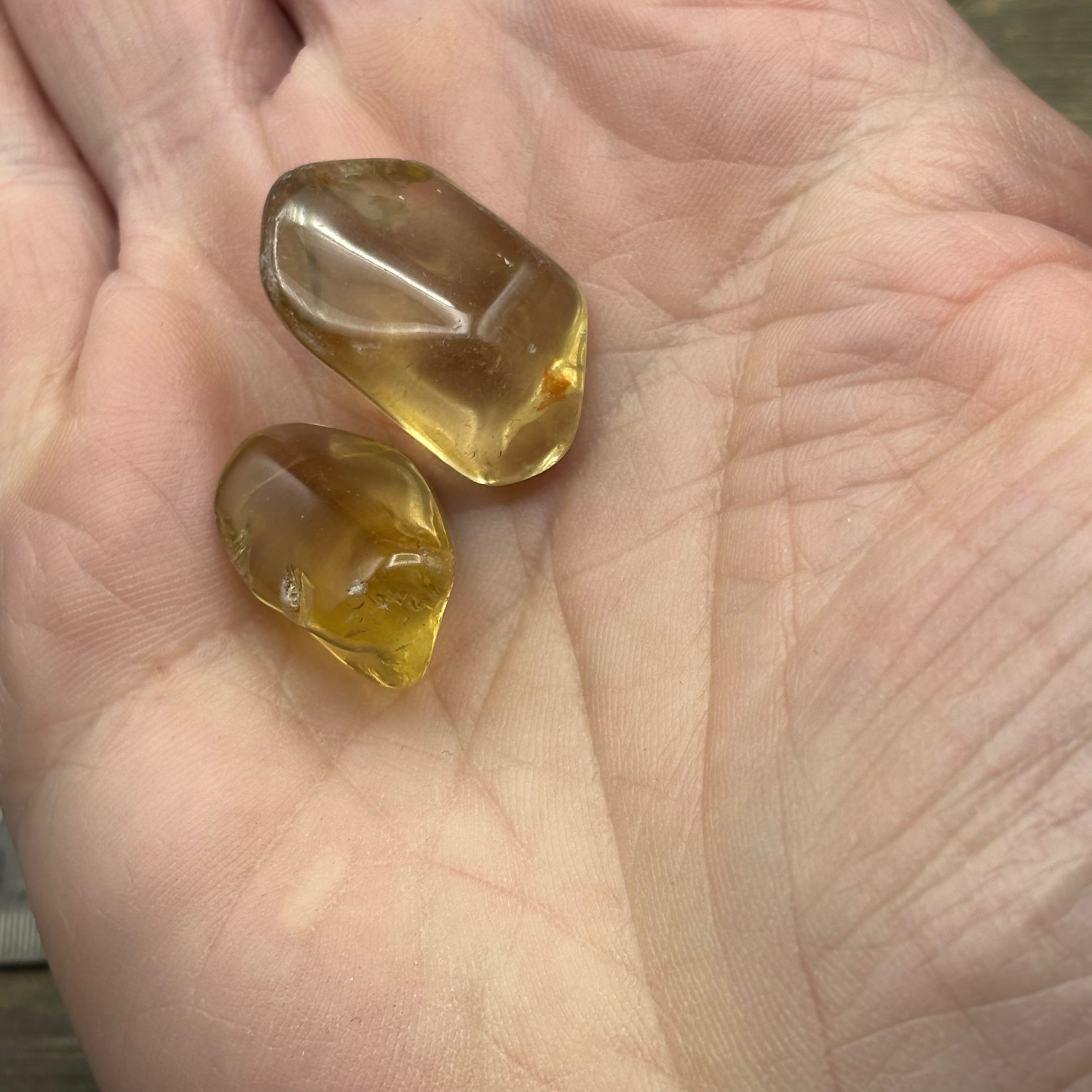 Natural Citrine Pair - 056