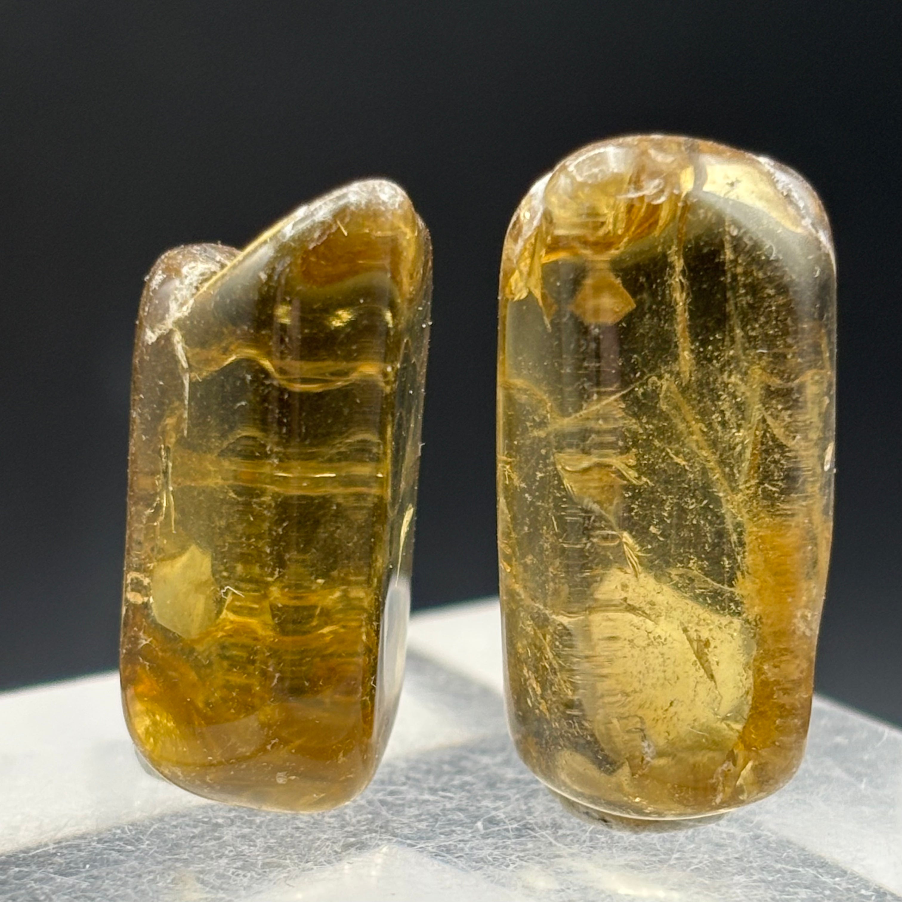 Natural Citrine Pair - 059