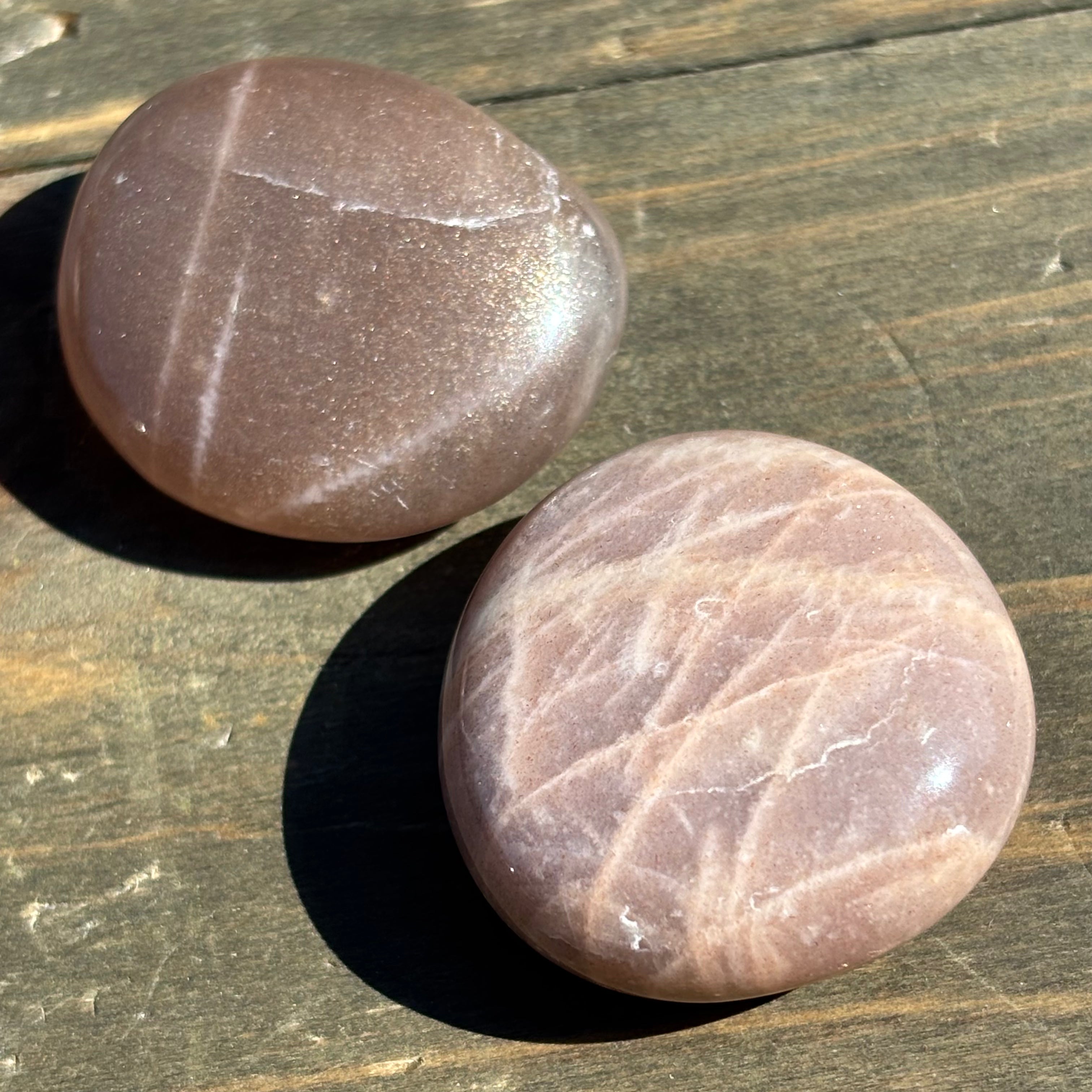 Peach Sunstone Pair