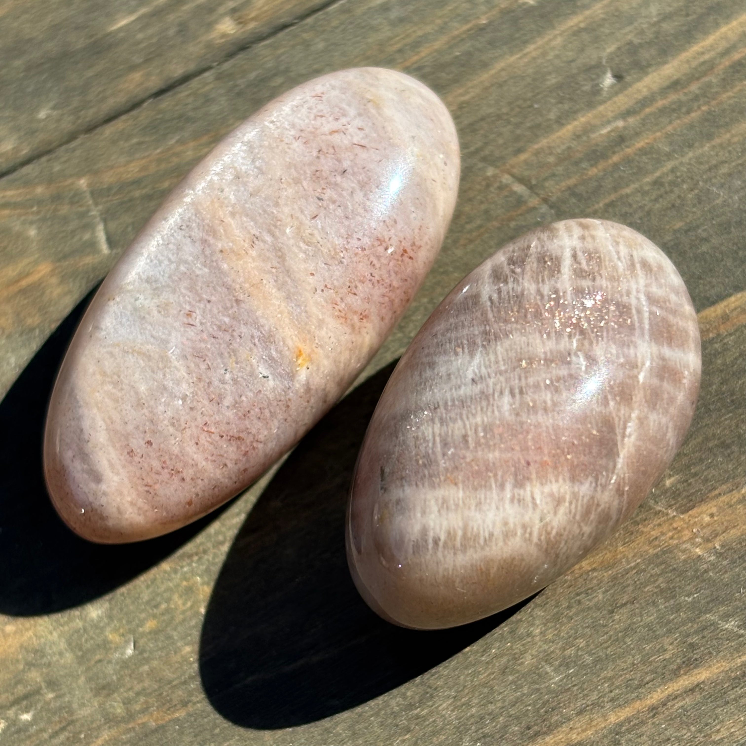 Peach Sunstone Pair