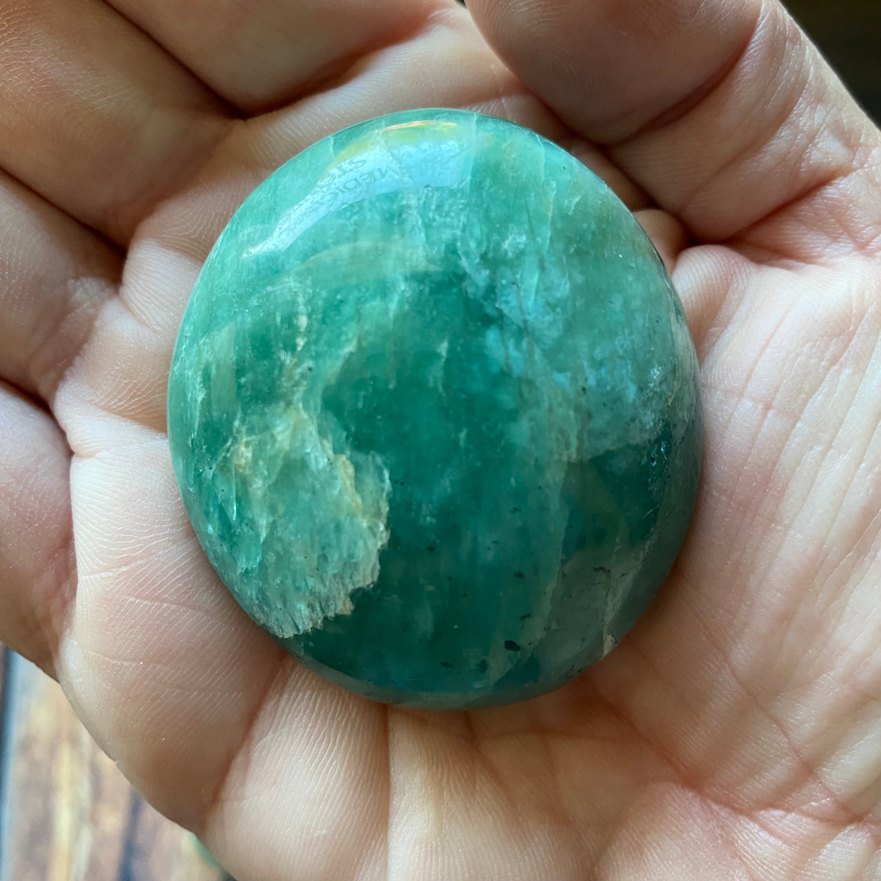 Amazonite Palm Stone Pair