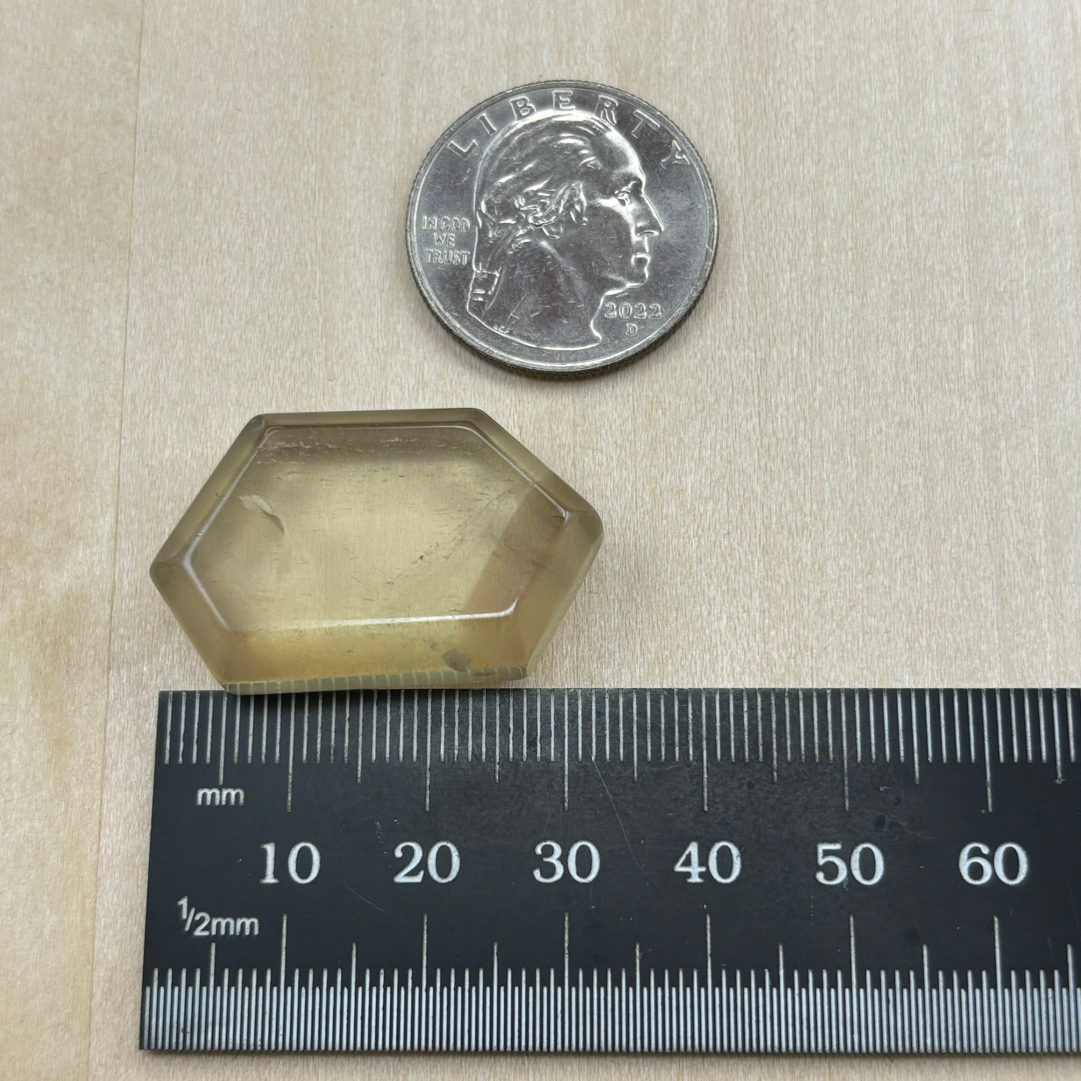 Citrine Crystal Cross-Section - 112