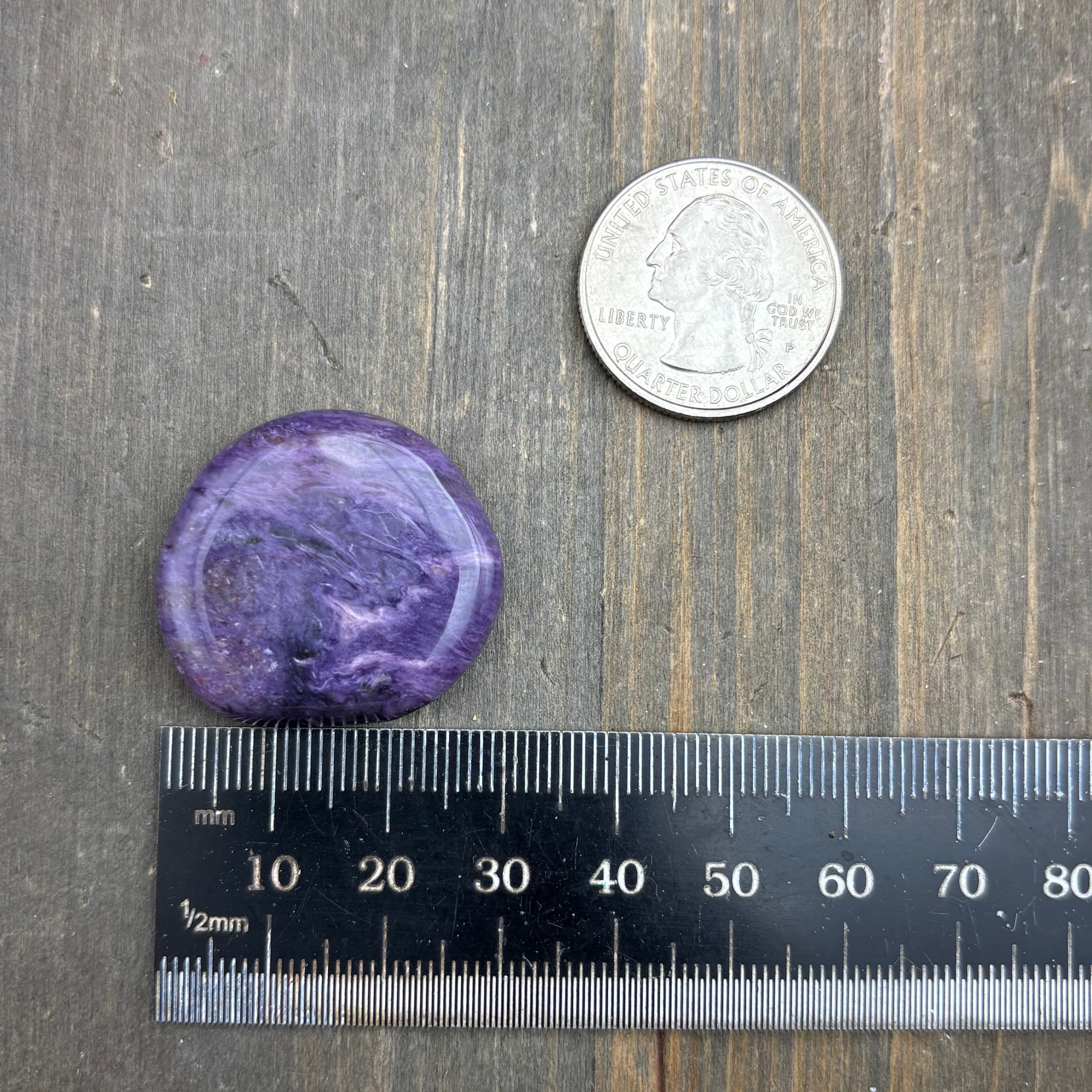 Siberian Charoite Palm Stone - 007