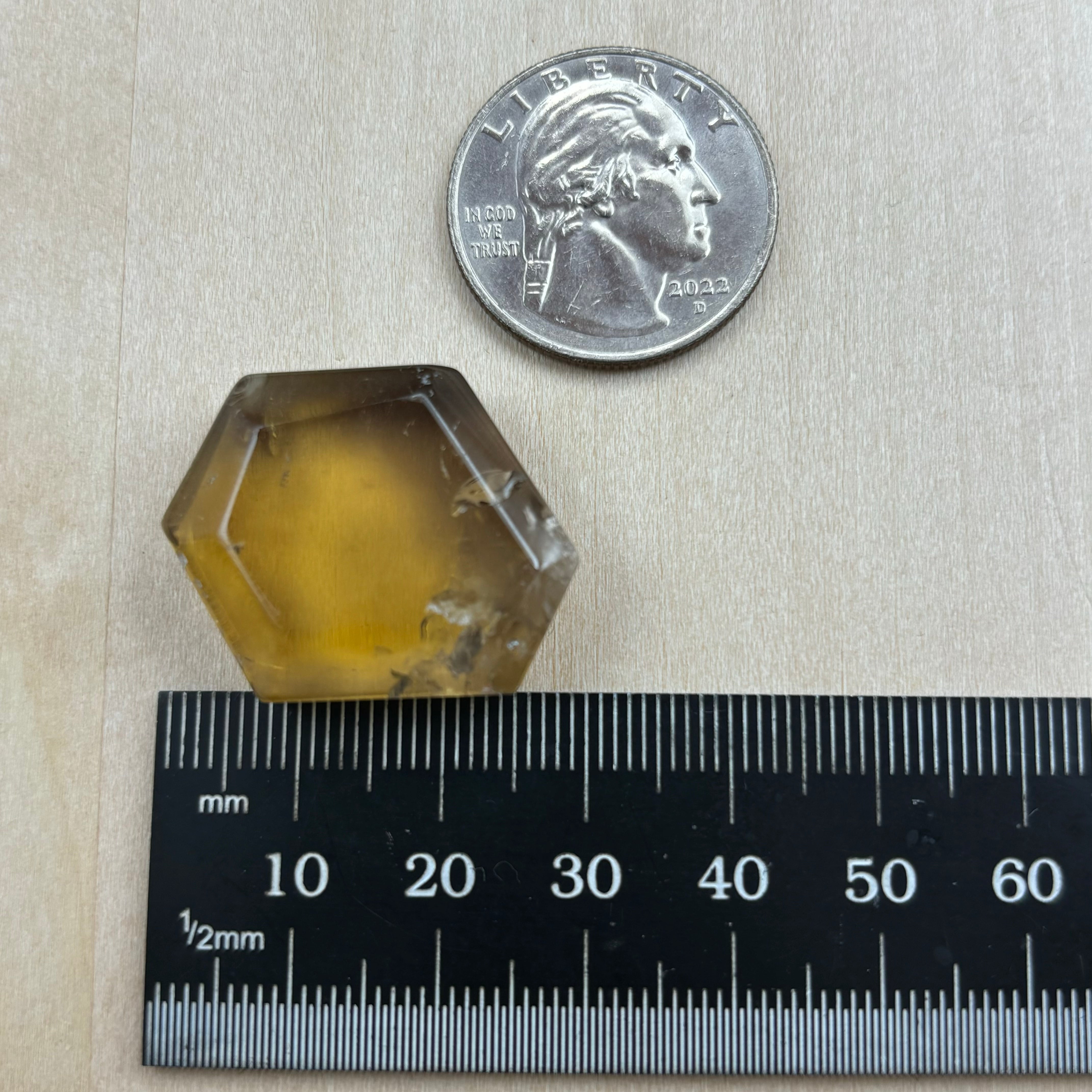 Citrine Crystal Cross-Section - 117