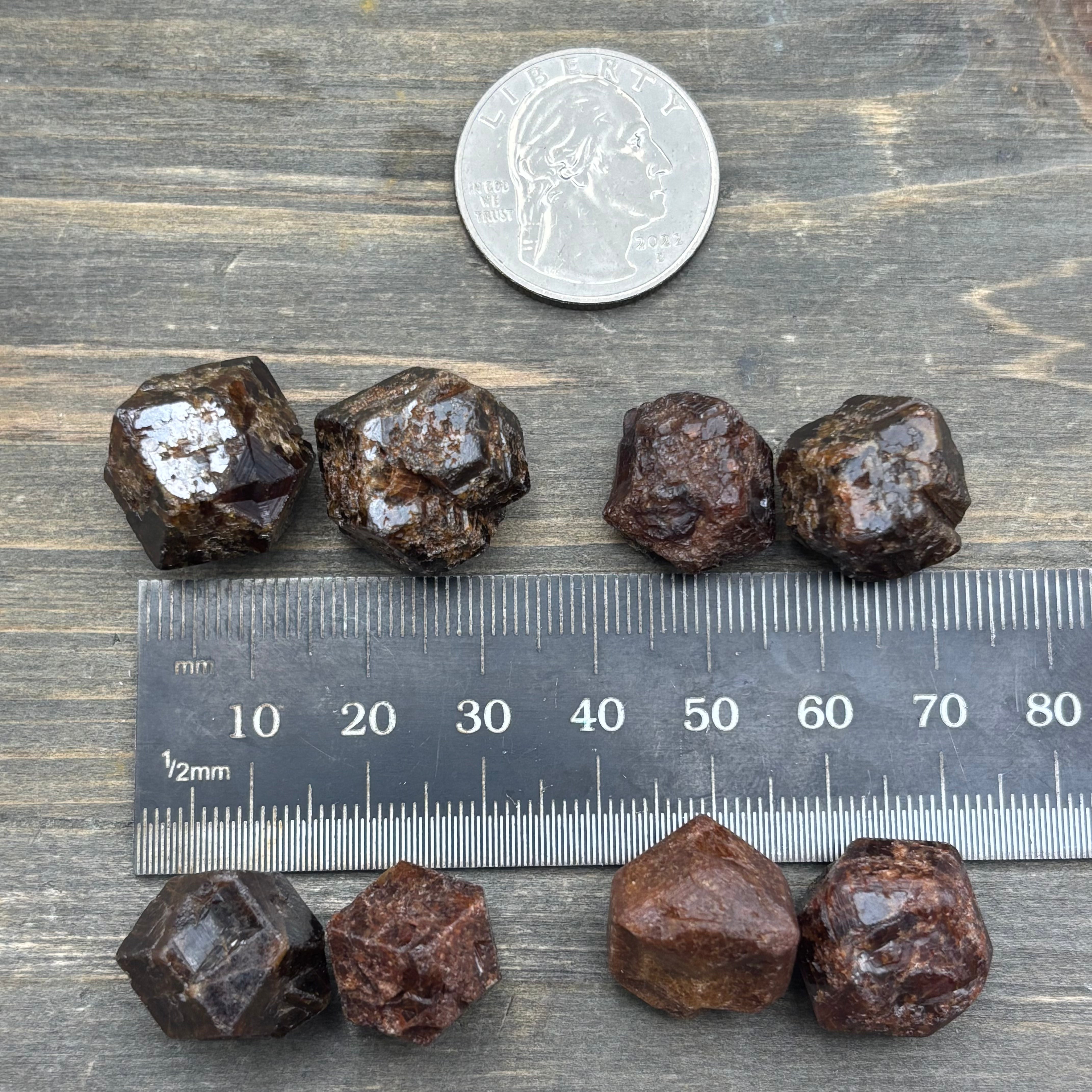 Garnet Crystal Pair
