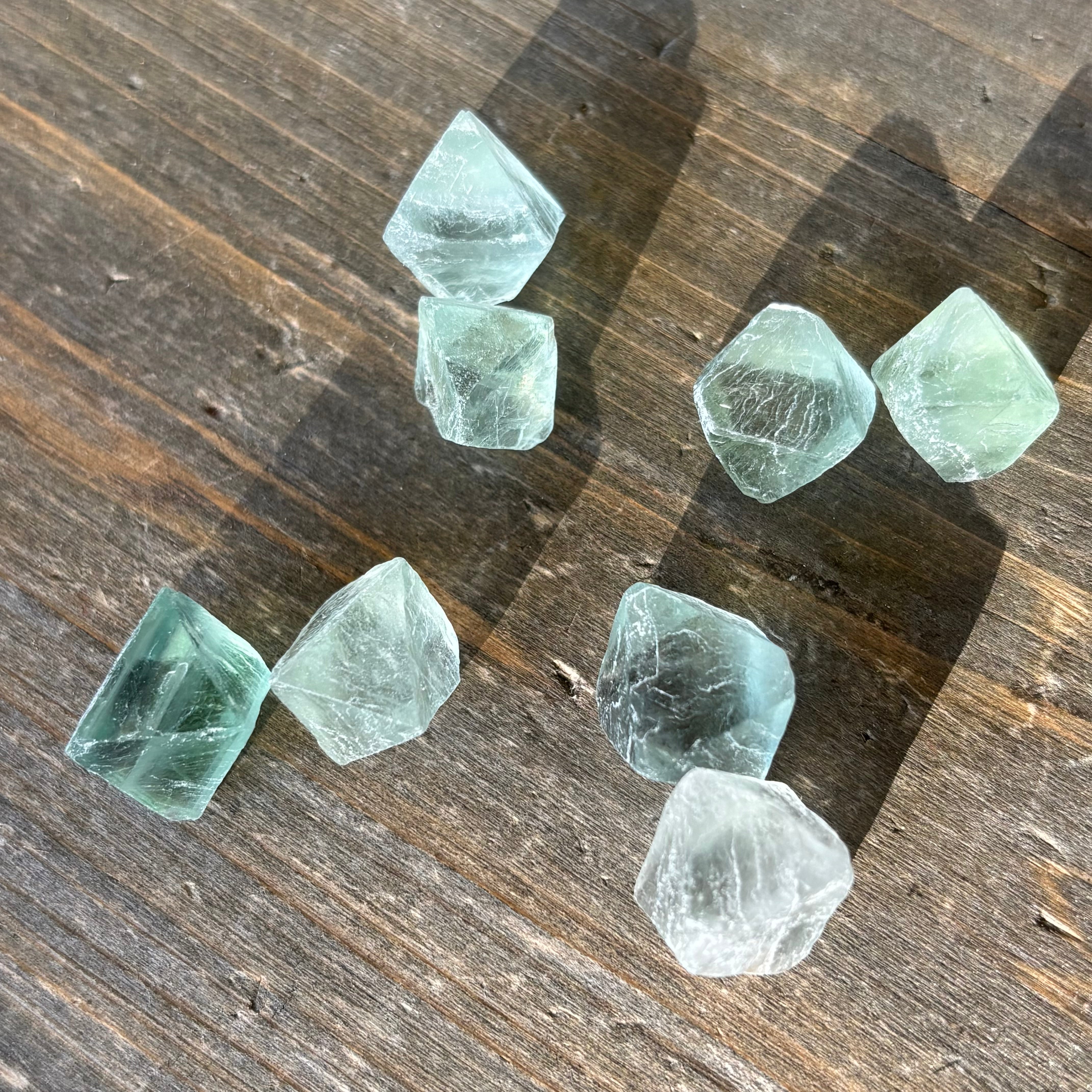 Fluorite Crystal Point Pair