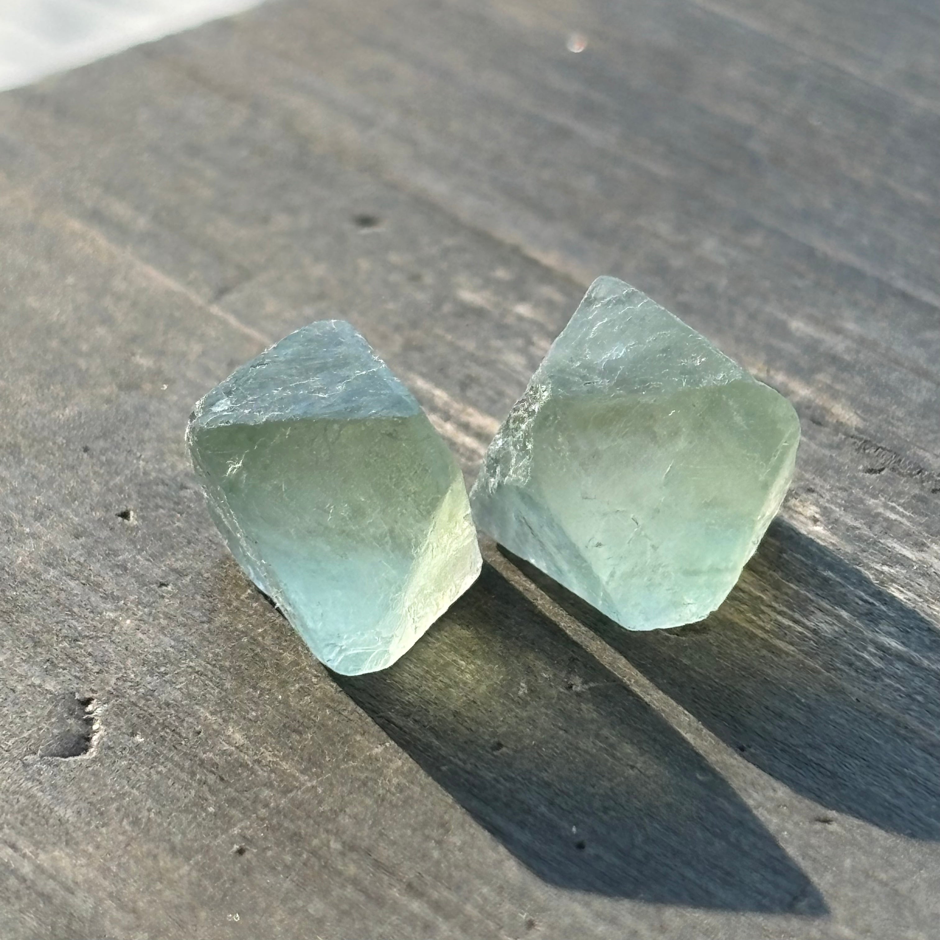 Fluorite Crystal Point Pair