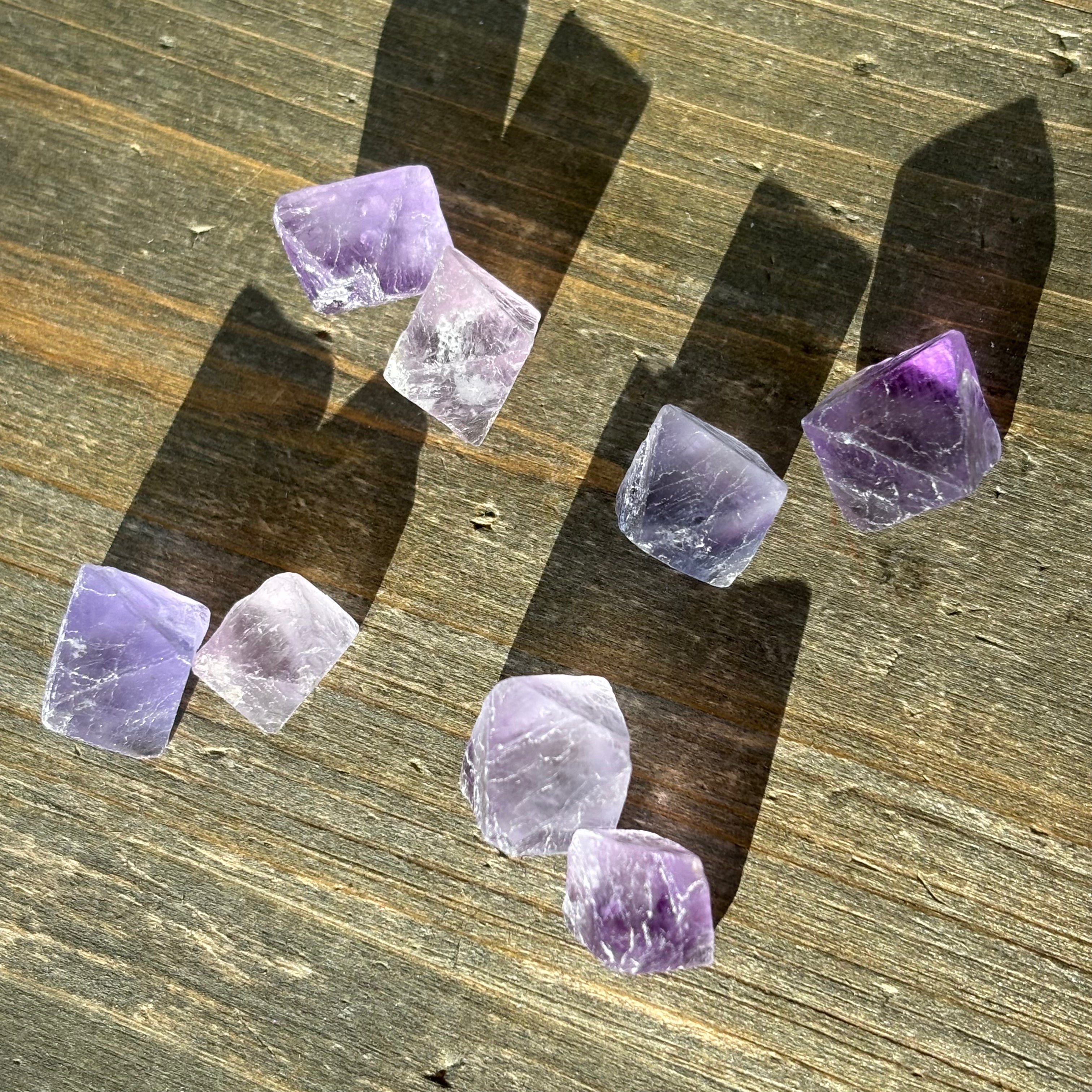 Fluorite Crystal Point Pair