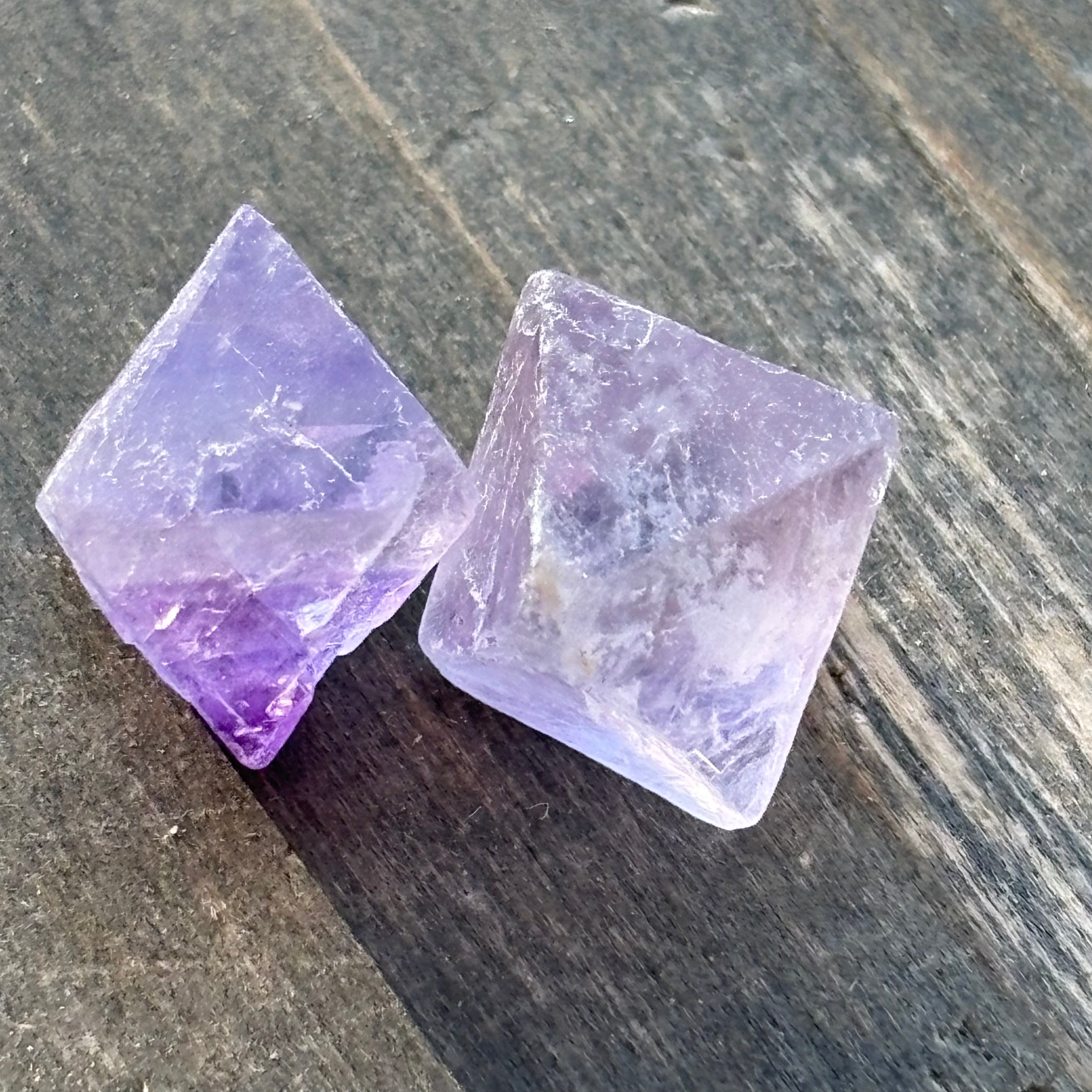 Fluorite Crystal Point Pair