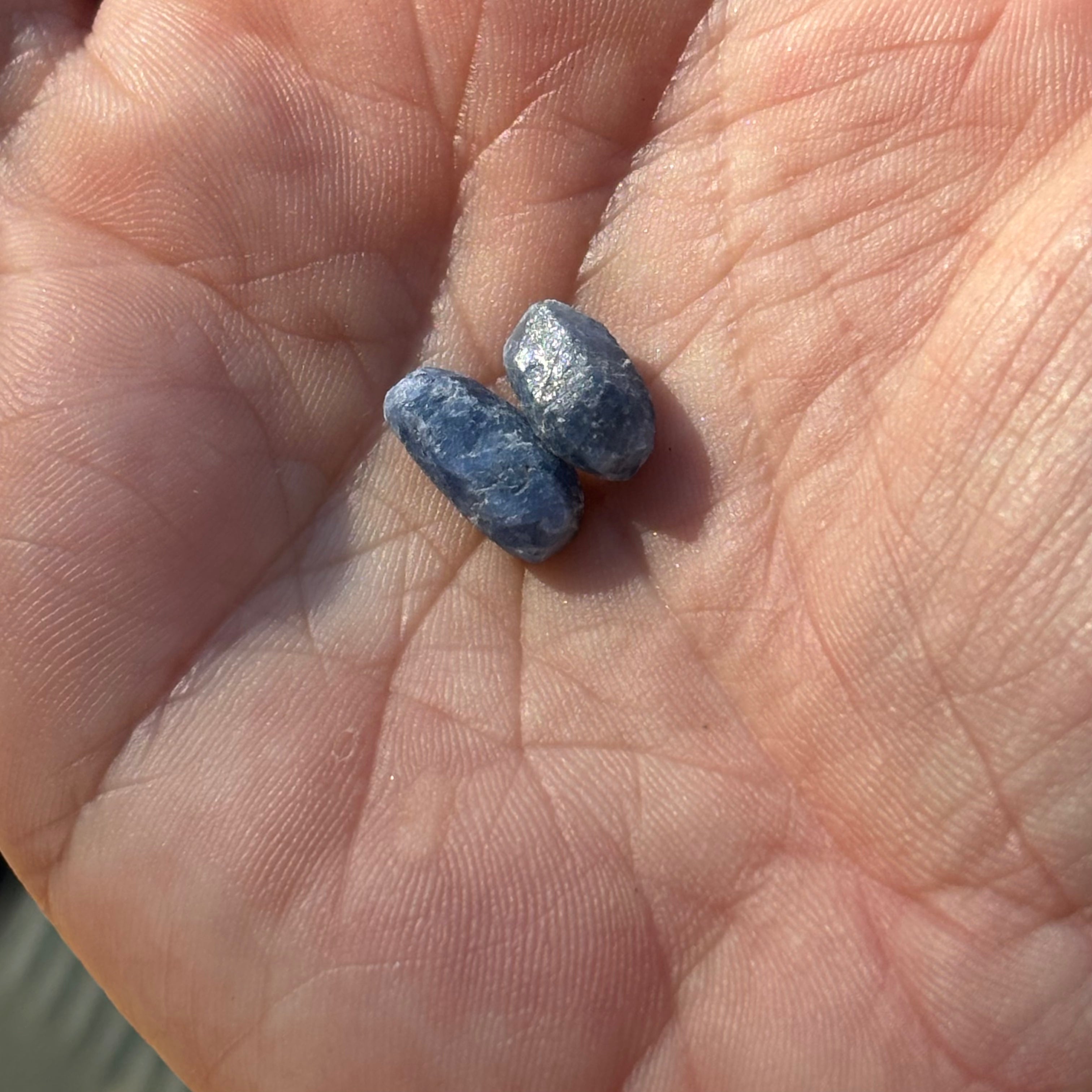 Blue Sapphire Point Pair