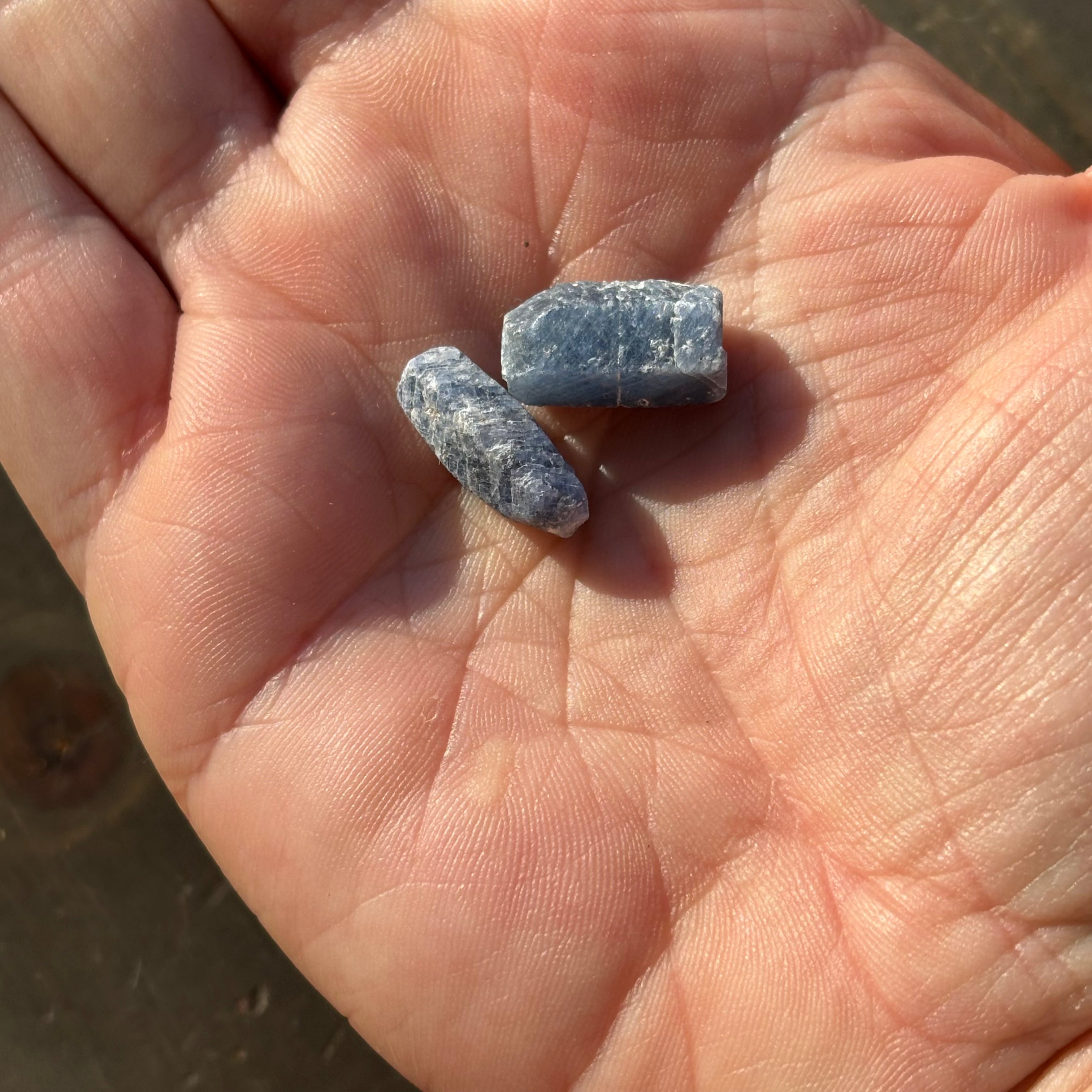 Blue Sapphire Point Pair