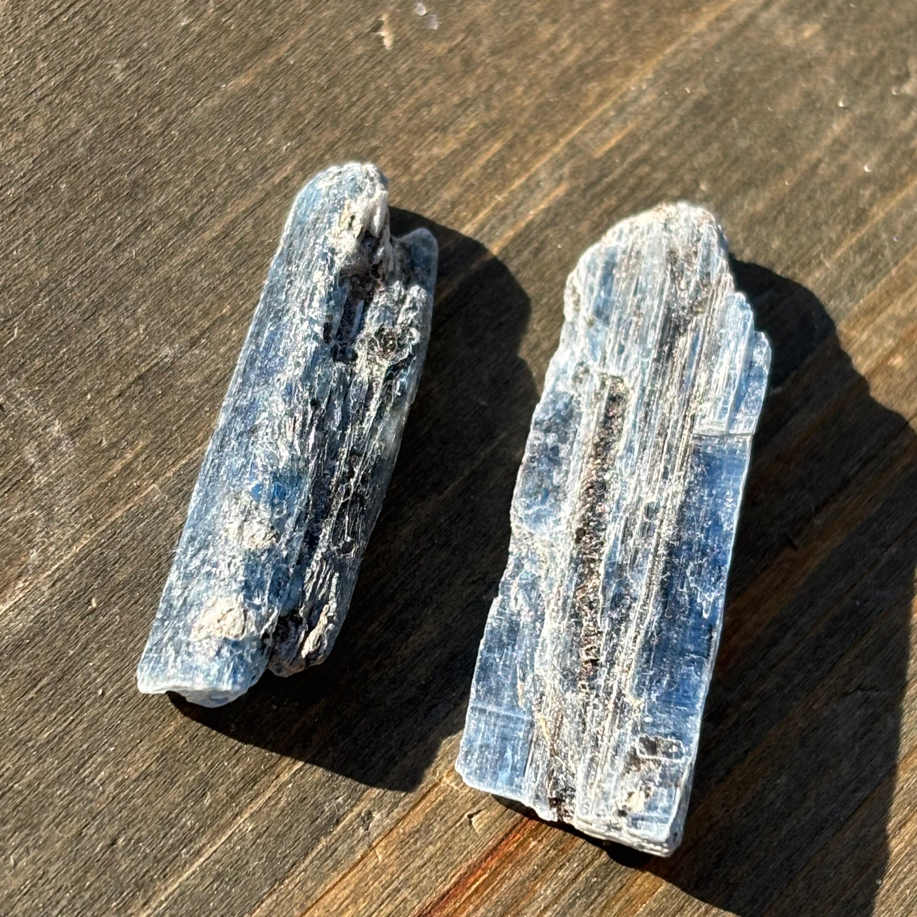 Dark Blue Kyanite Point Pair