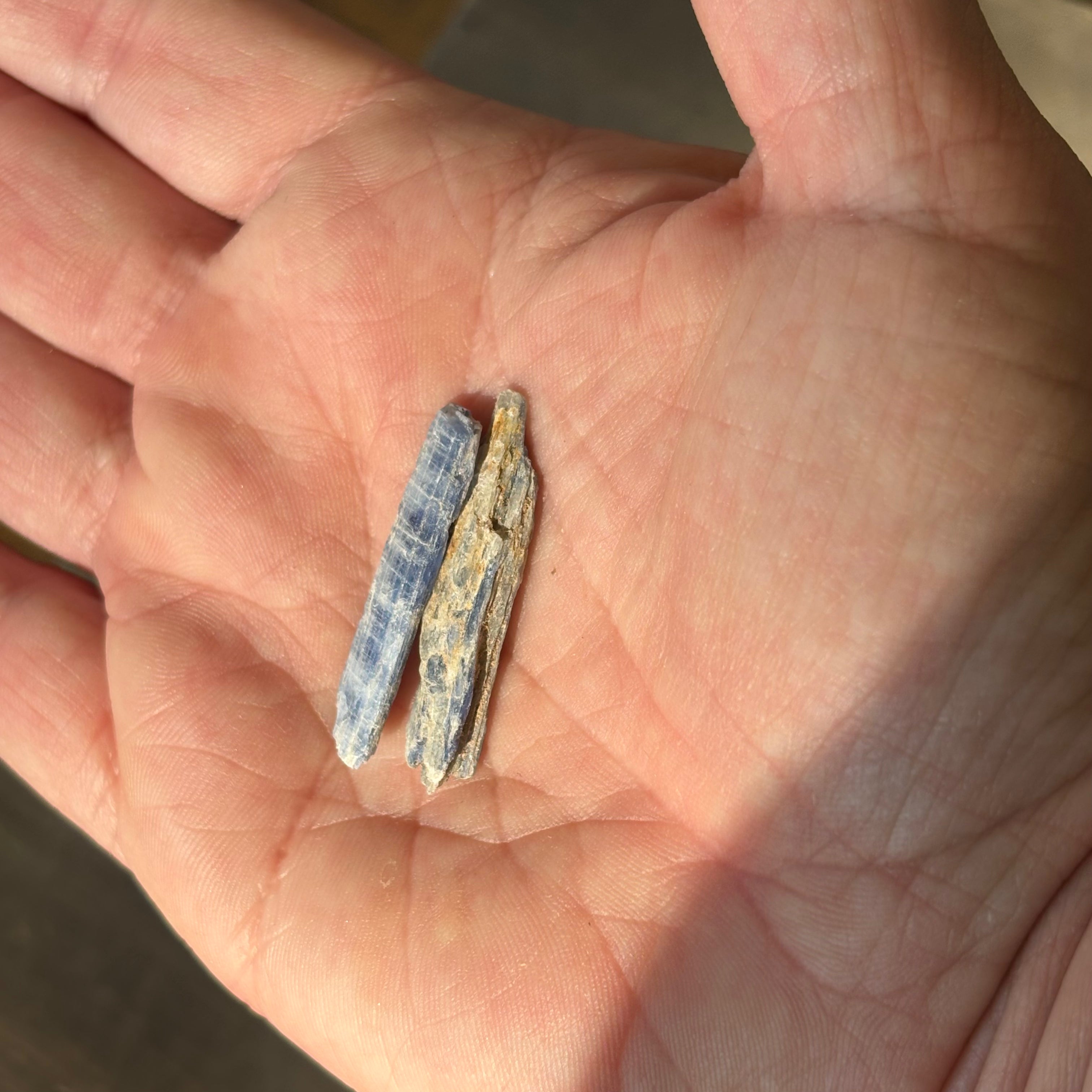 Light Blue Kyanite Point Pair