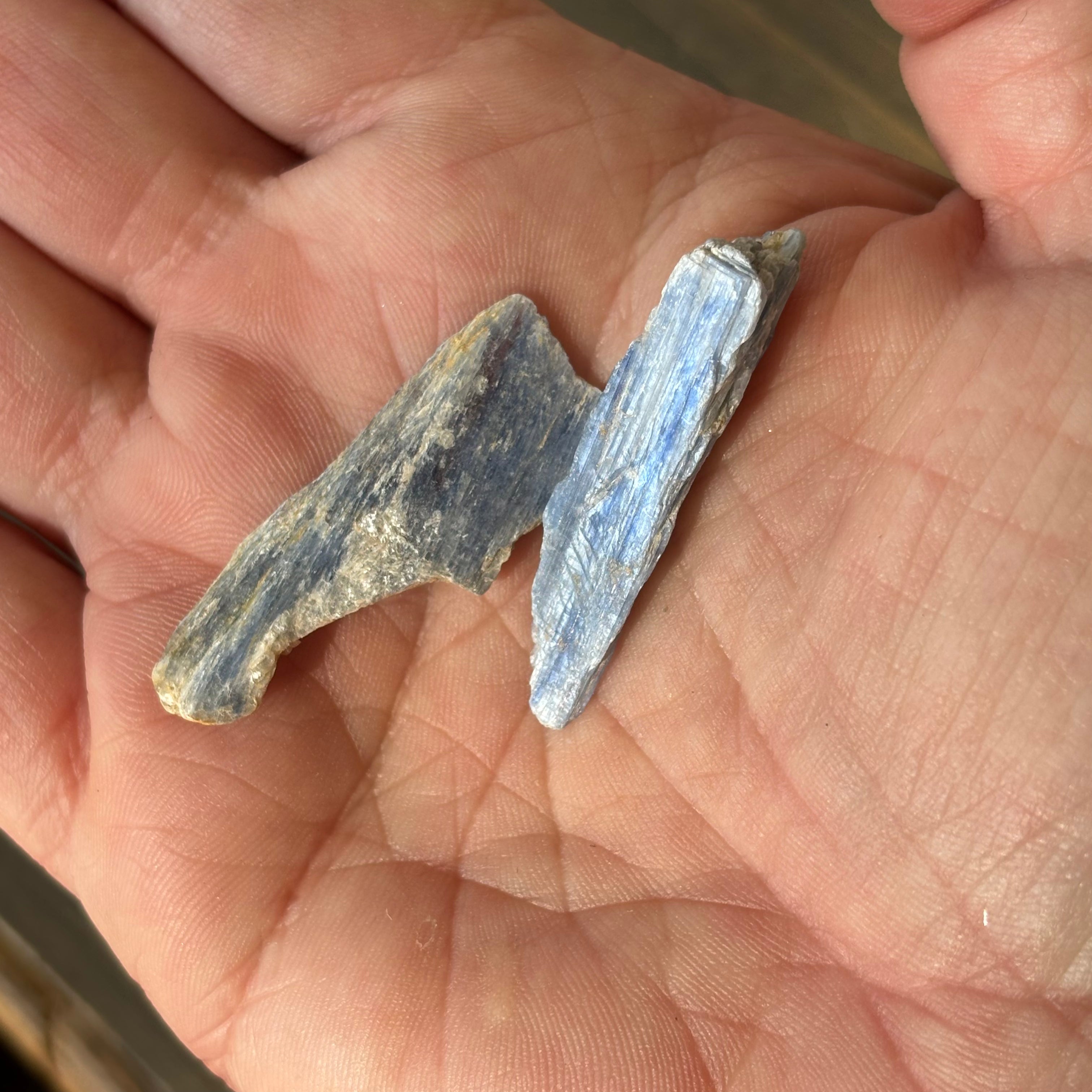 Light Blue Kyanite Point Pair