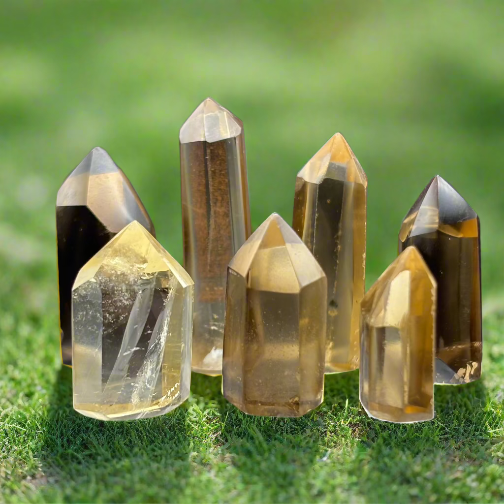 Smoky Citrine Quartz Points, Kit of 7