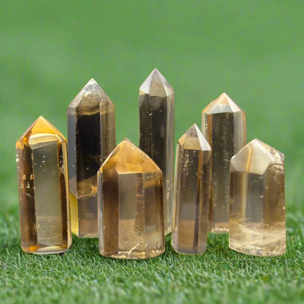 Smoky Citrine Quartz Points, Kit of 7