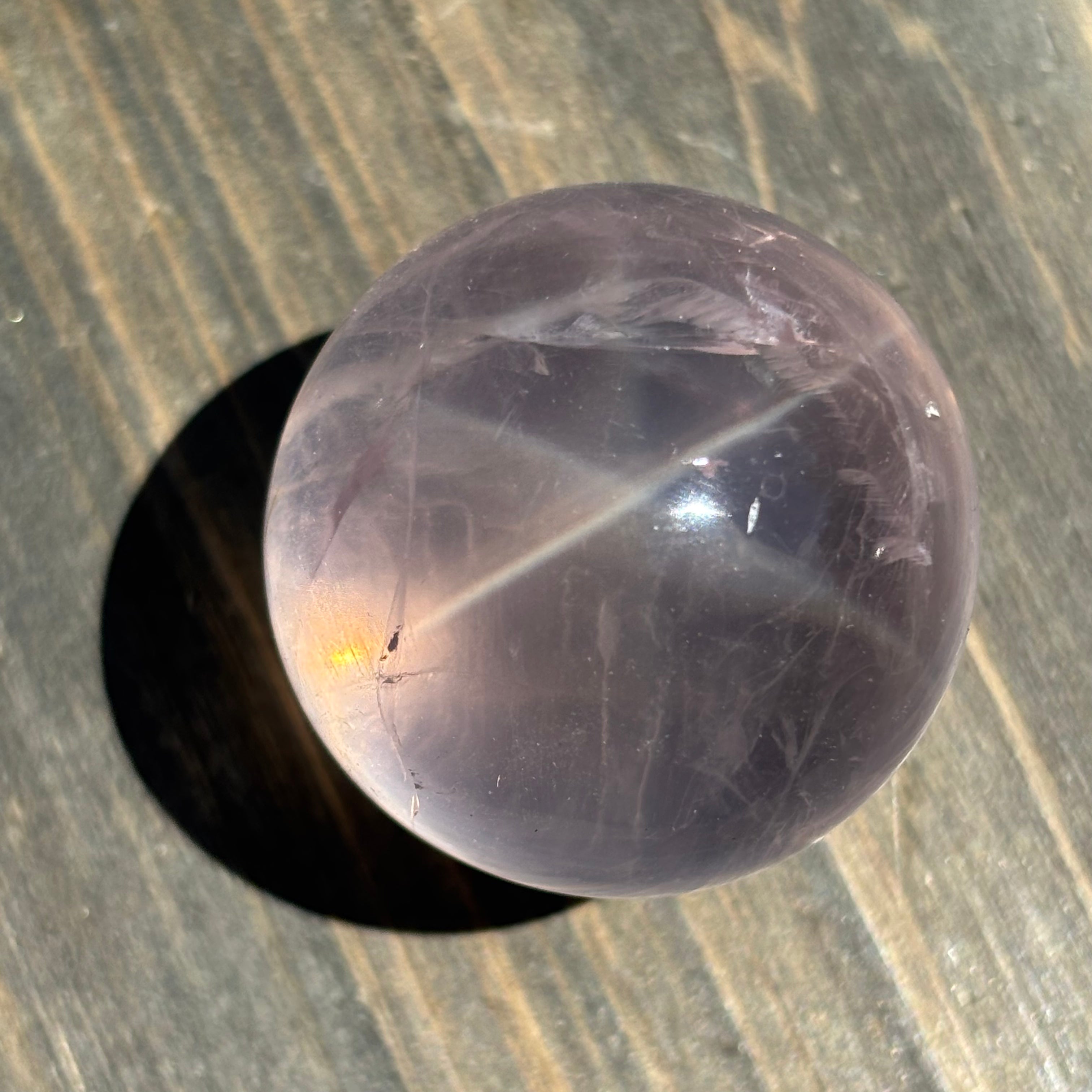 Star Pattern Rose Quartz Sphere