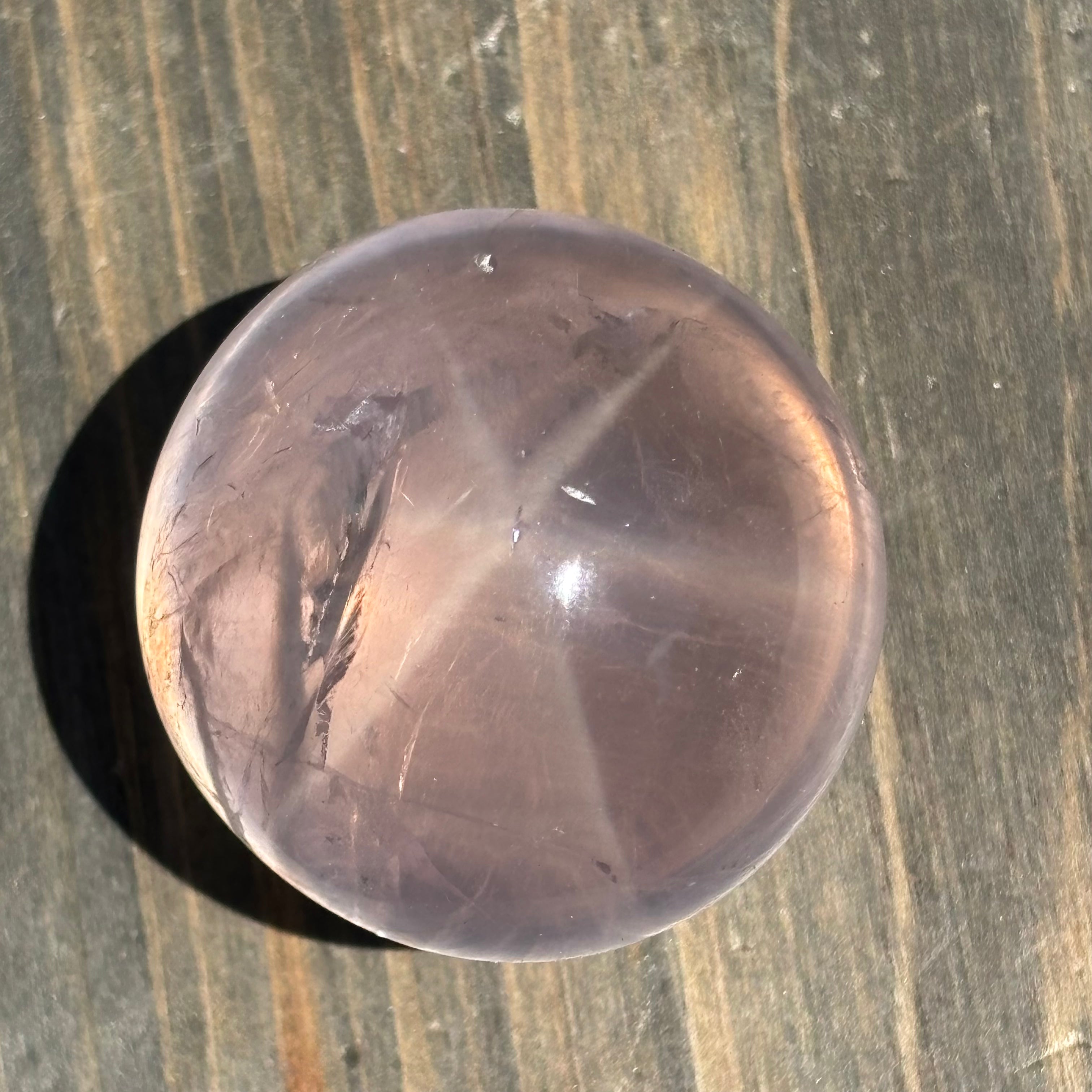 Star Pattern Rose Quartz Sphere