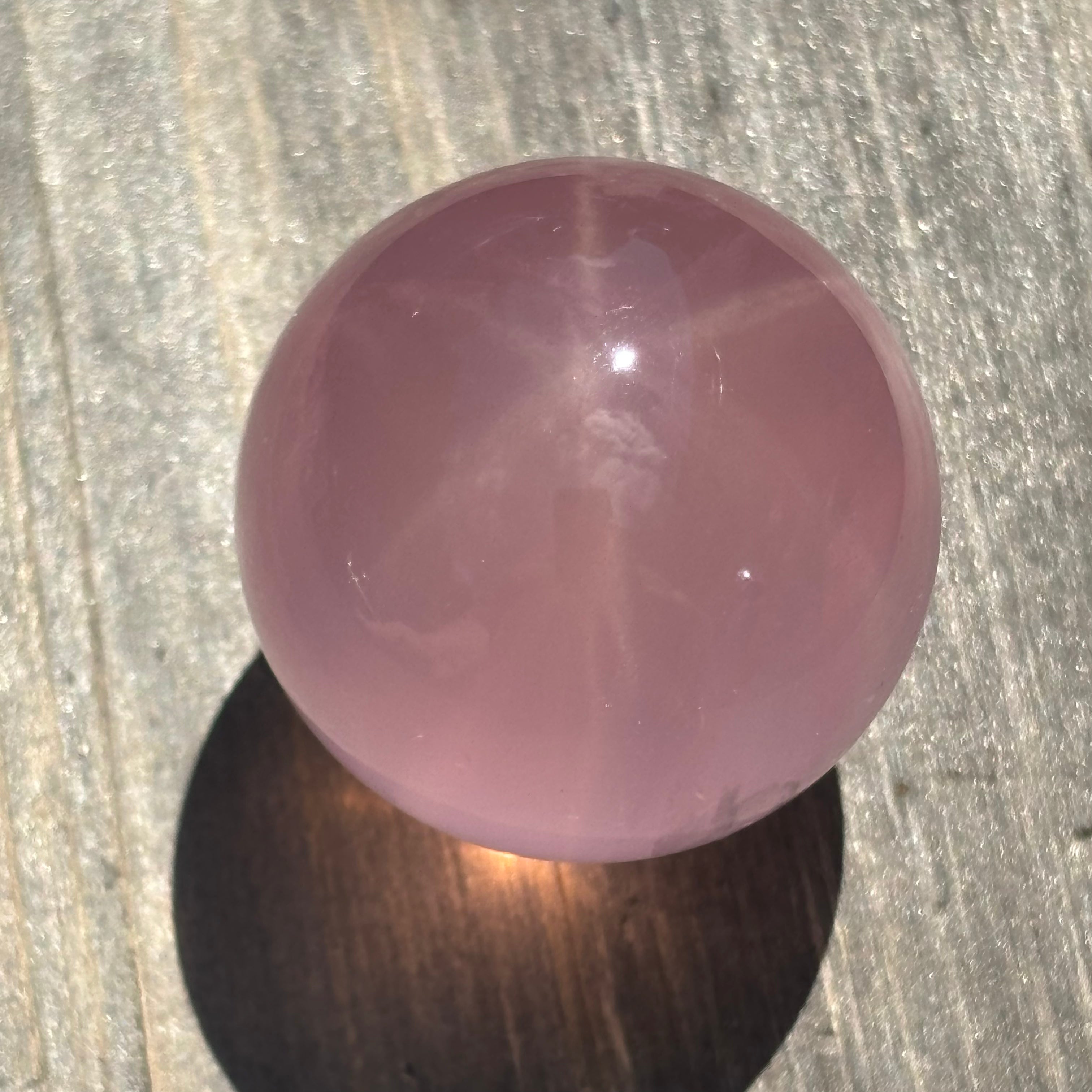 Star Pattern Rose Quartz Sphere