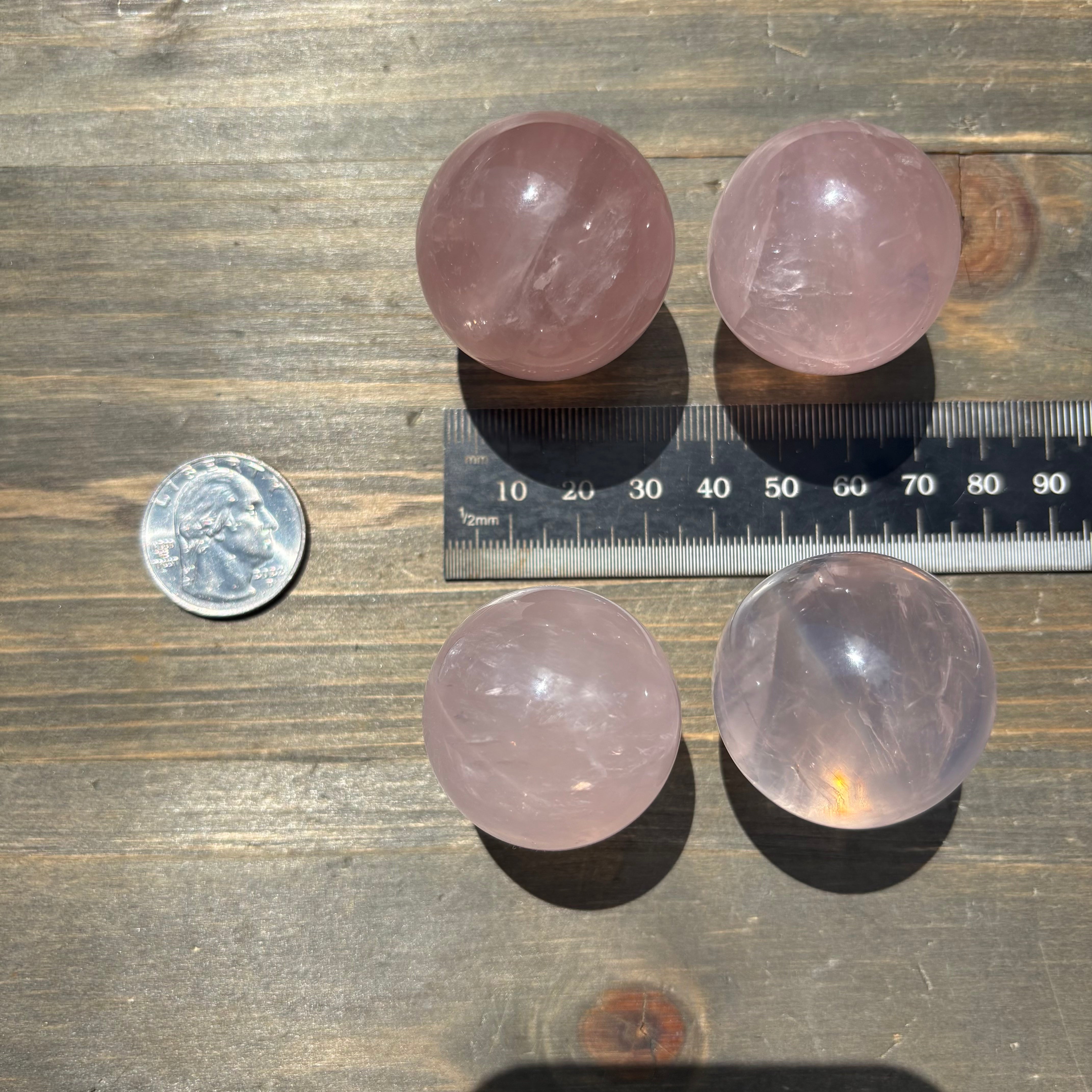Star Pattern Rose Quartz Sphere