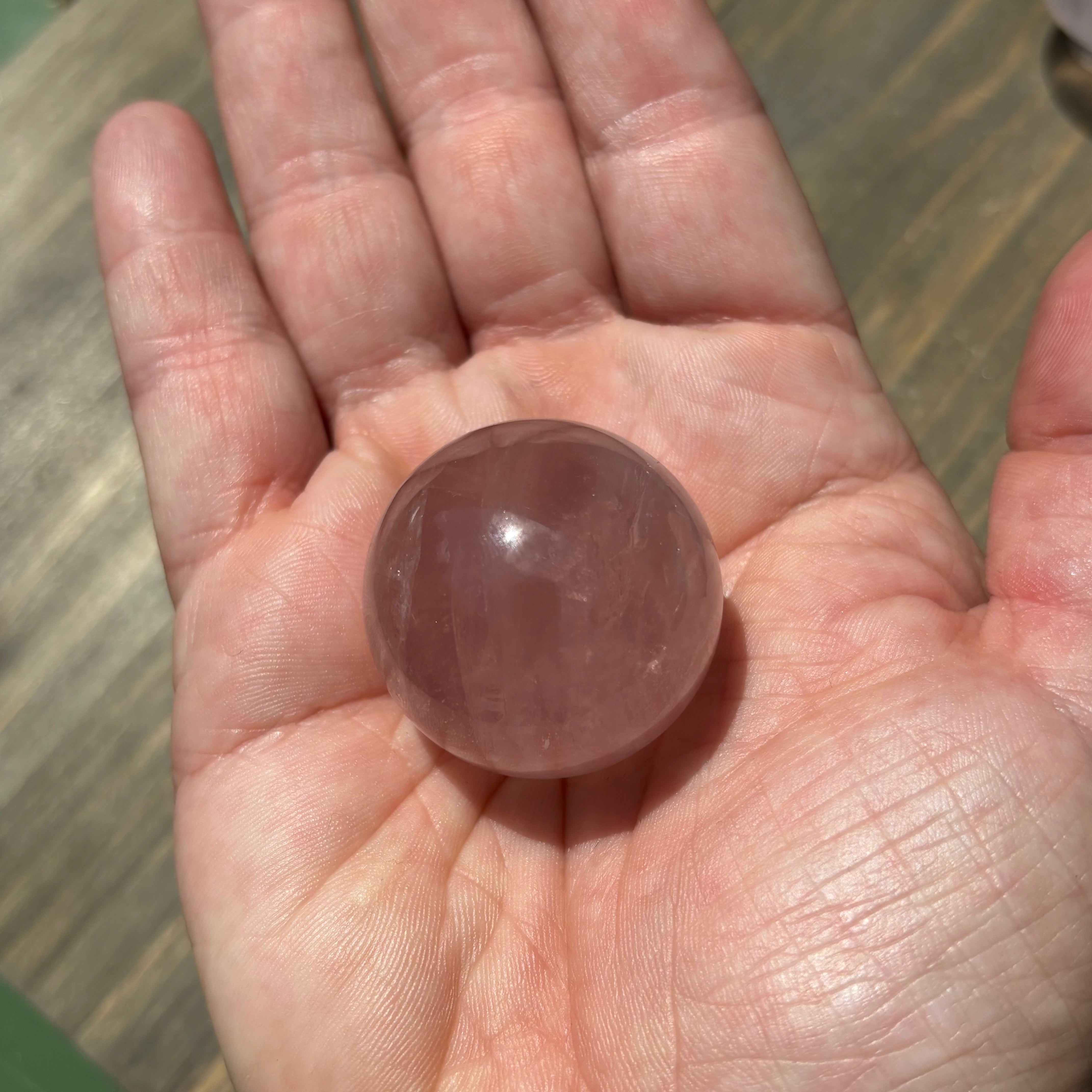 Star Pattern Rose Quartz Sphere