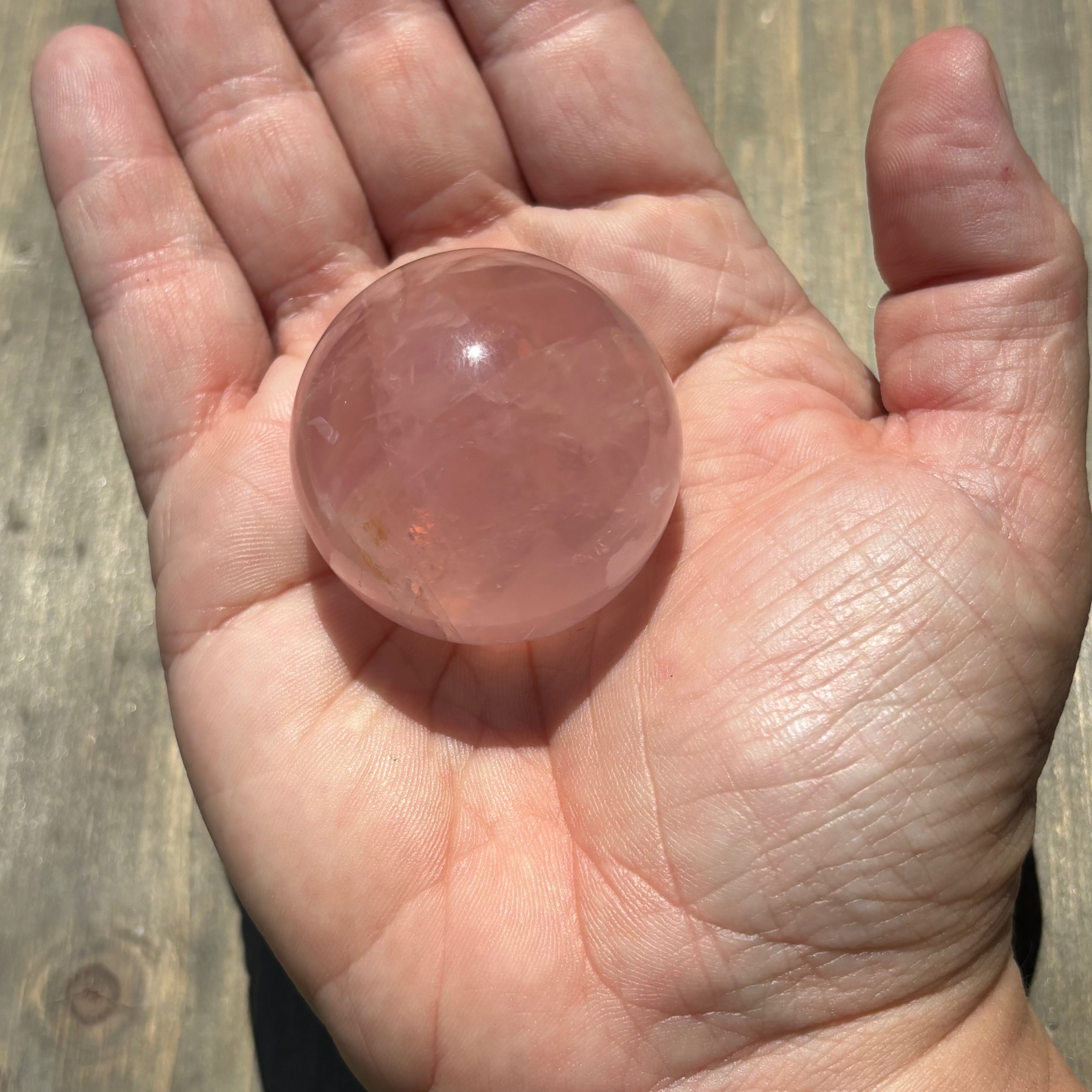 Star Pattern Rose Quartz Sphere