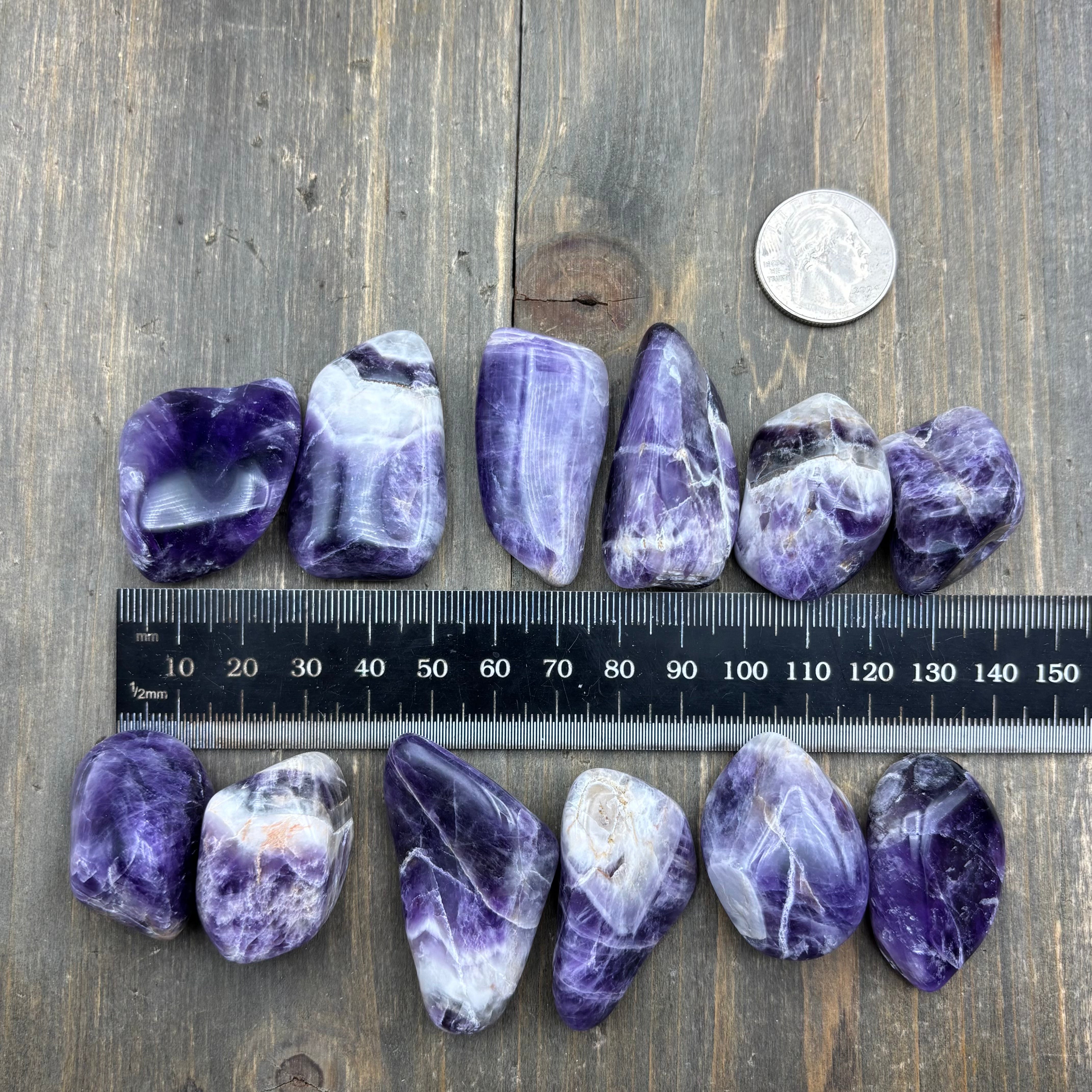 Chevron Amethyst Pair