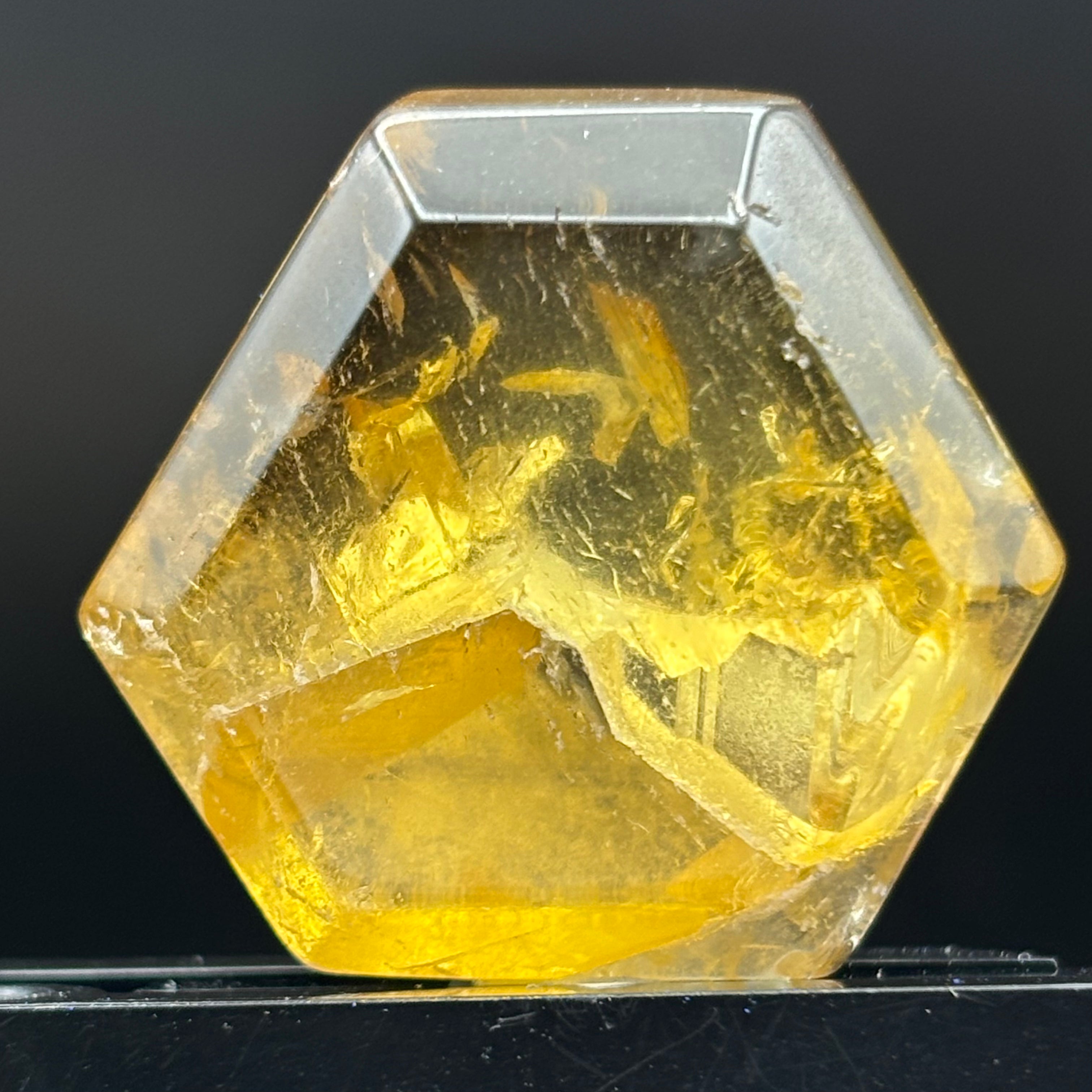 Citrine Crystal Cross-Section - 124